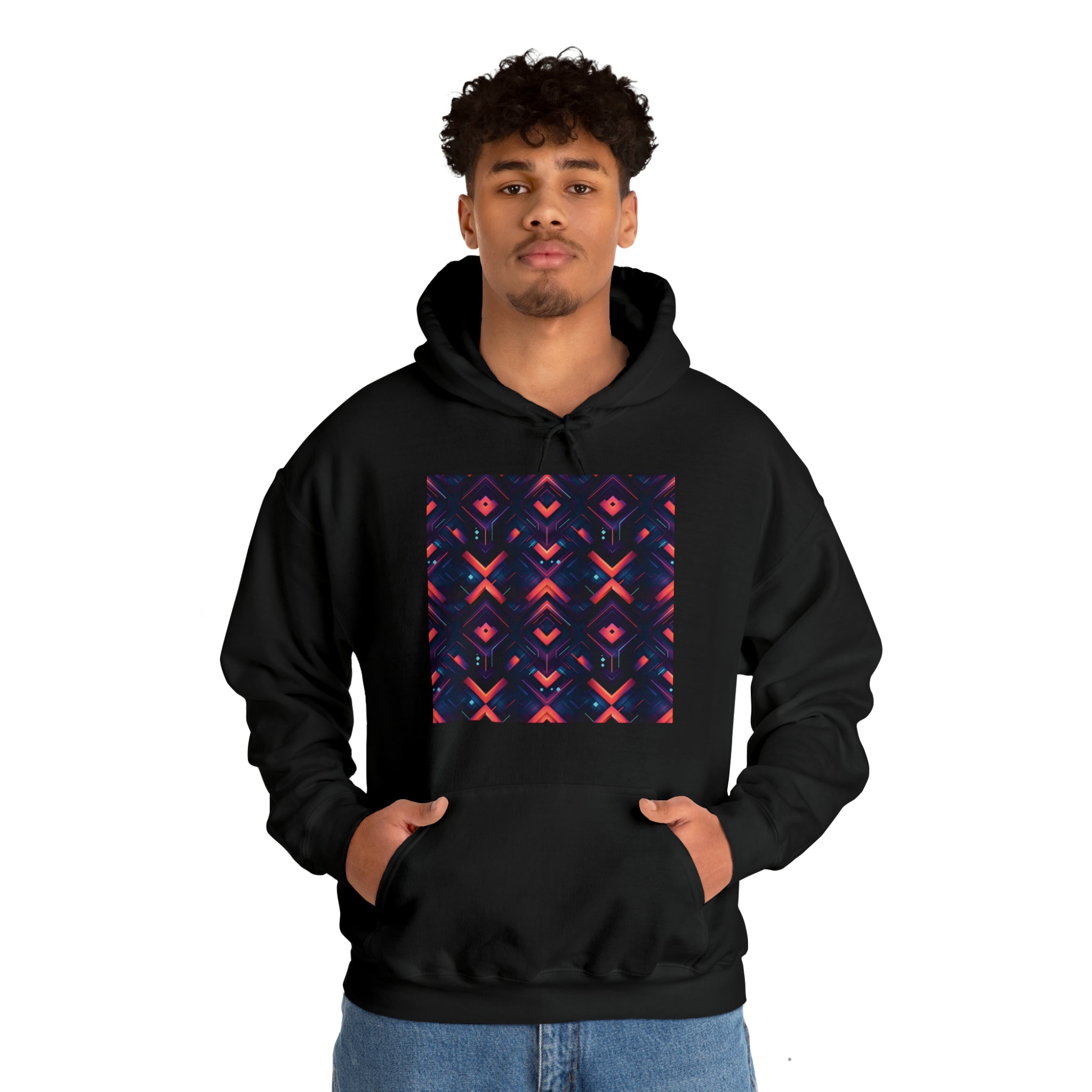 Unisex Heavy Blend™ Hooded Sweatshirt - Abstract Neon Designs 03