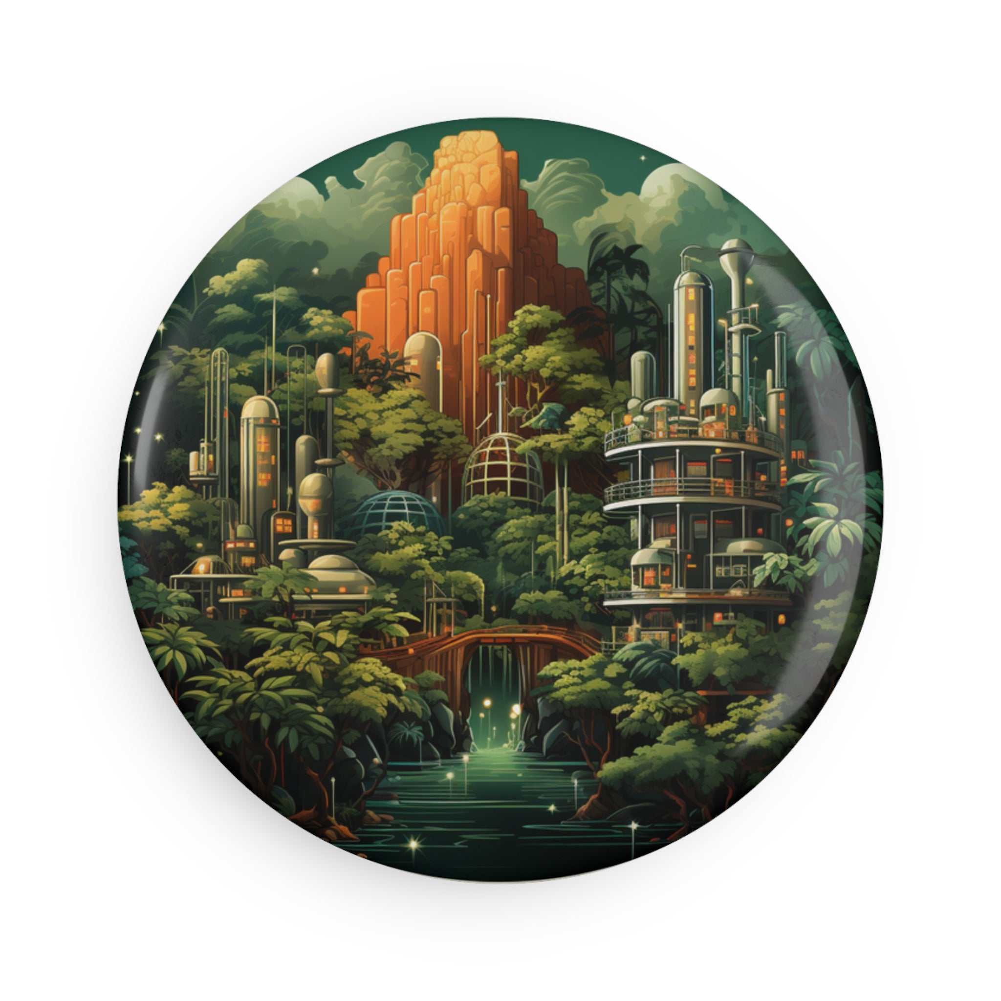 Button Magnet, Round (1 & 10 pcs) - Isometric City Designs 15