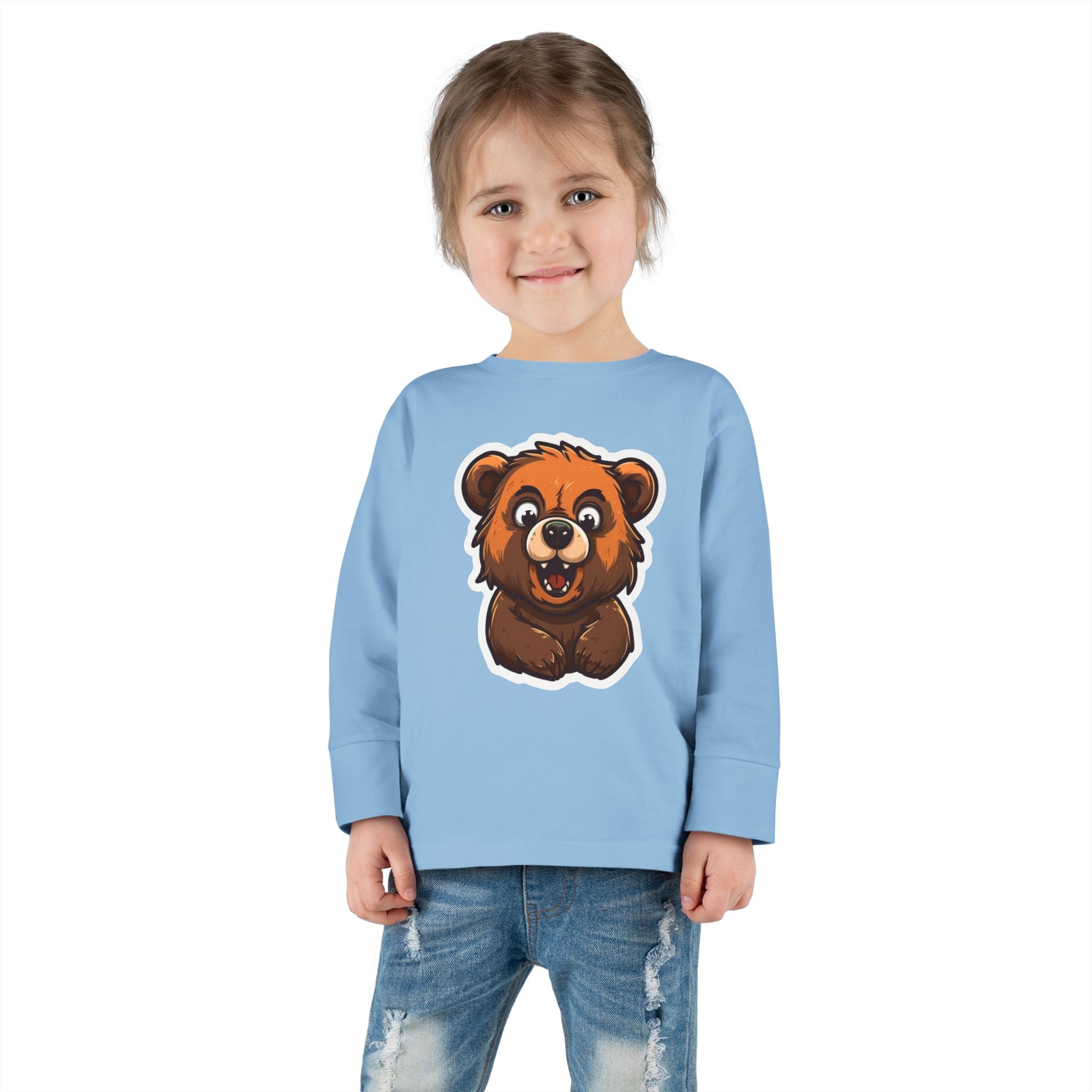 Toddler Long Sleeve Tee - Grizzly Bear Cub