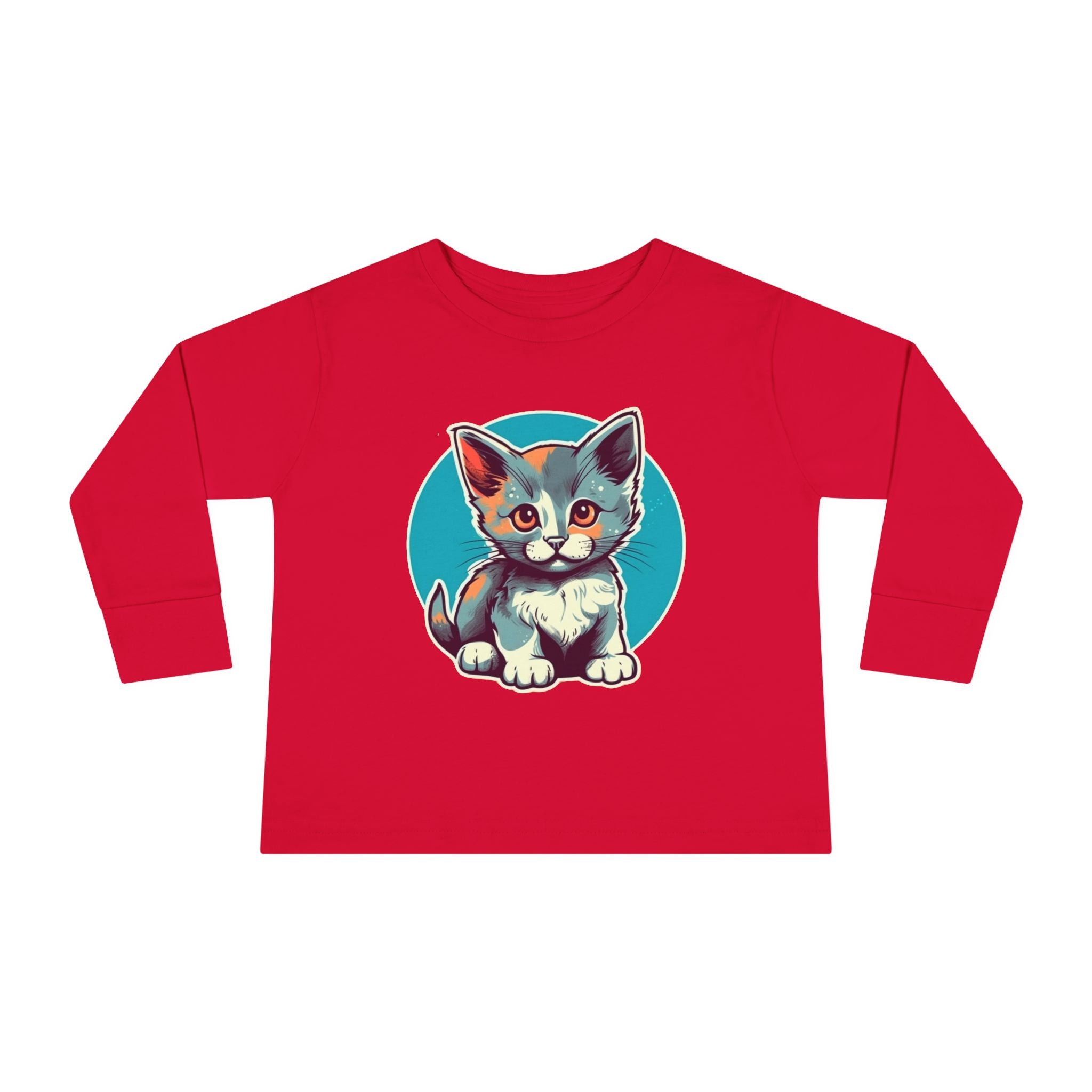 Toddler Long Sleeve Tee - Cat Kitten