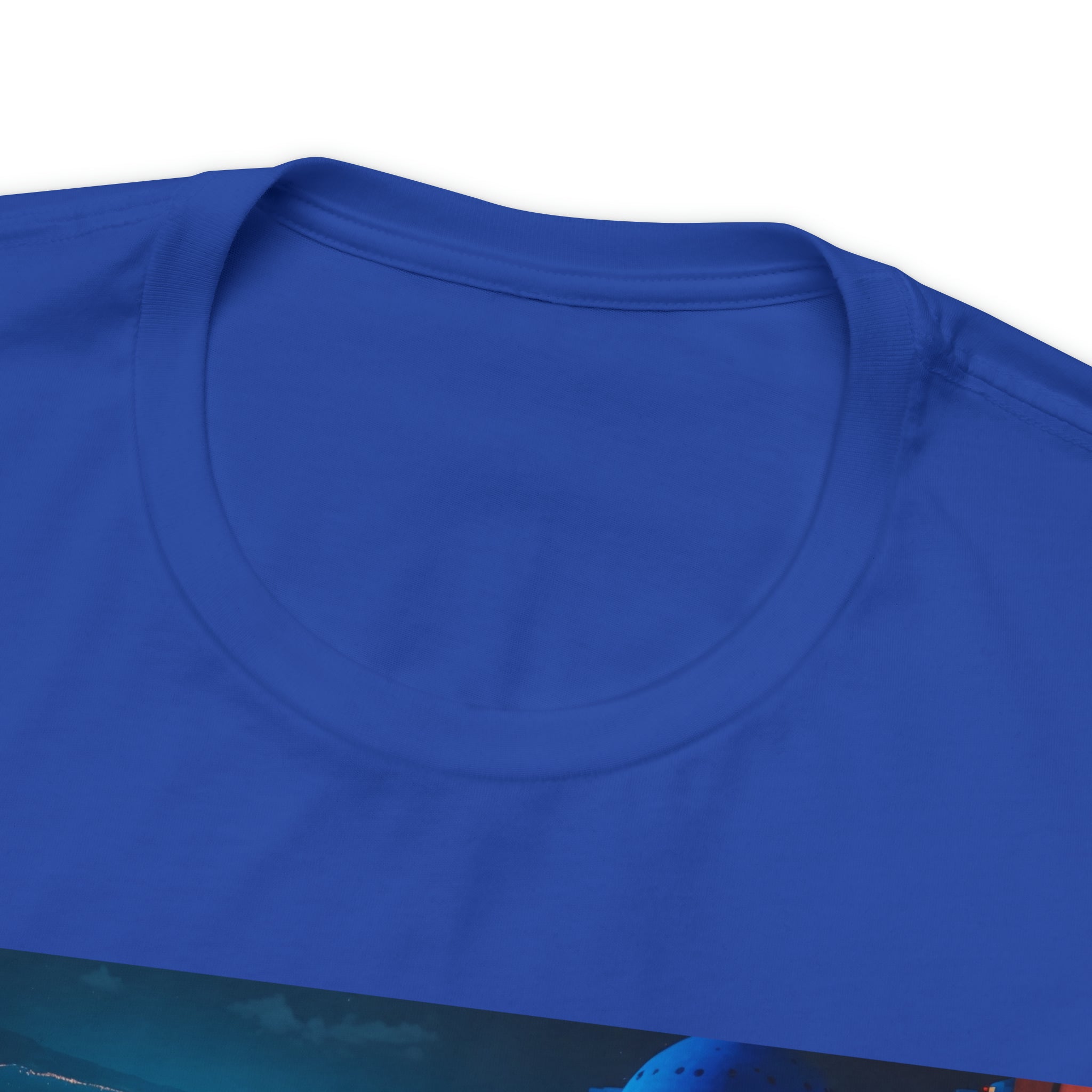 Unisex Jersey Short Sleeve Tee - Oia Blue Domes, Greece