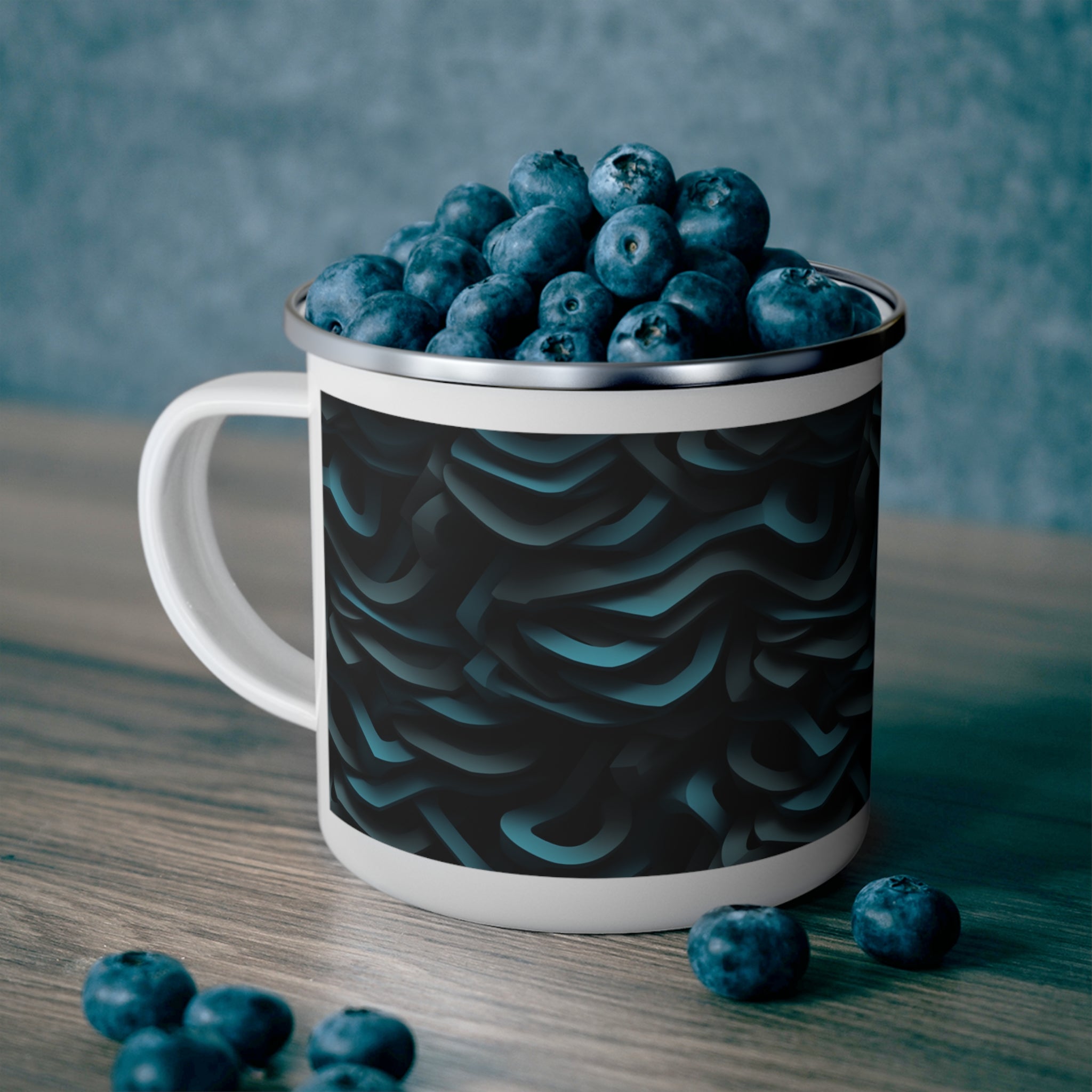 Enamel Camping Mug - Seamless Designs 05