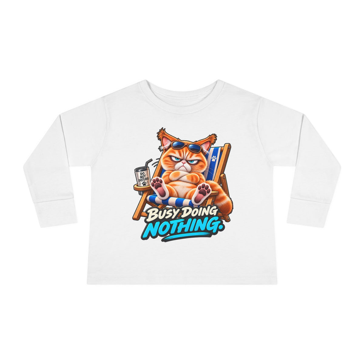Busy doing Nothing - Mildly Feral - Toddler Long Sleeve Tee