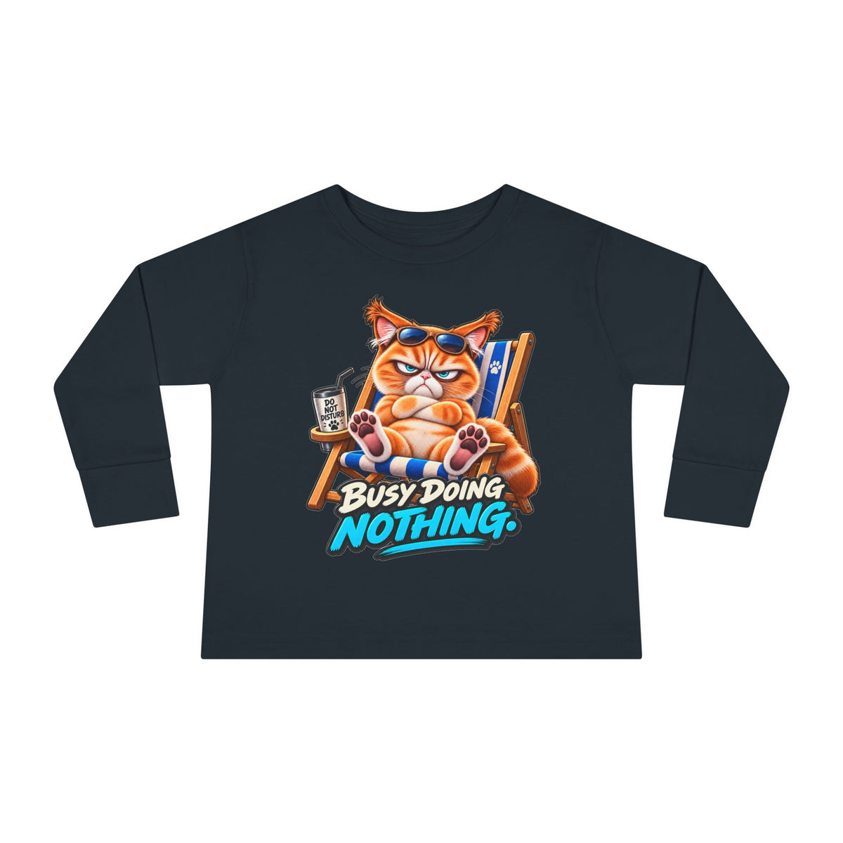 Busy doing Nothing - Mildly Feral - Toddler Long Sleeve Tee