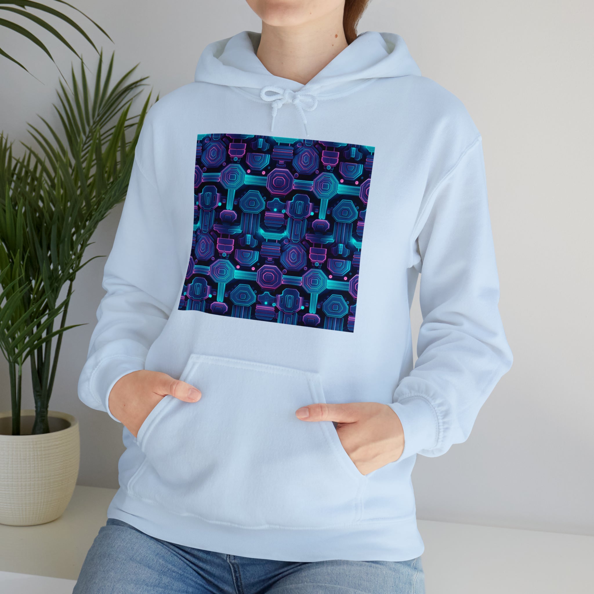 Unisex Heavy Blend™ Hooded Sweatshirt - Abstract Neon Designs 02