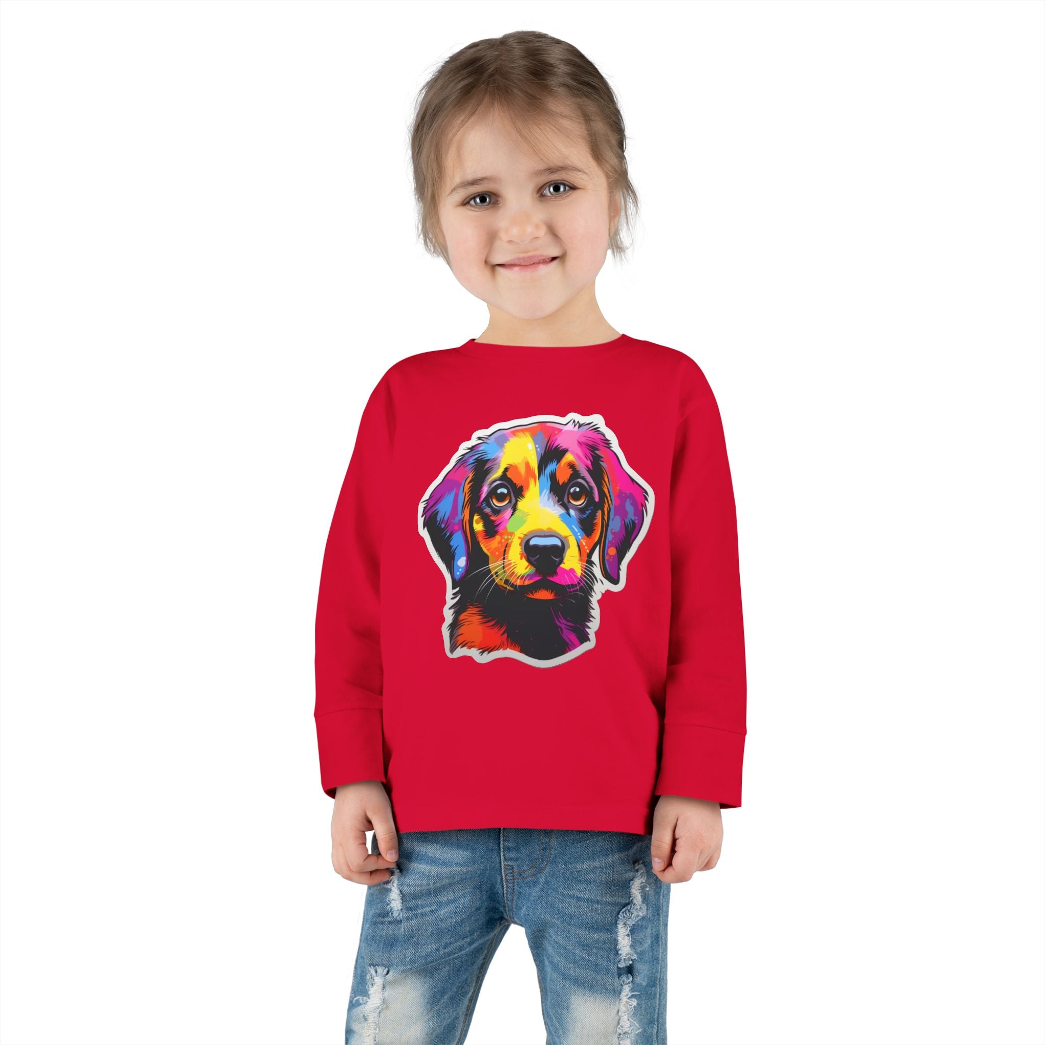 Toddler Long Sleeve Tee - Puppies 10
