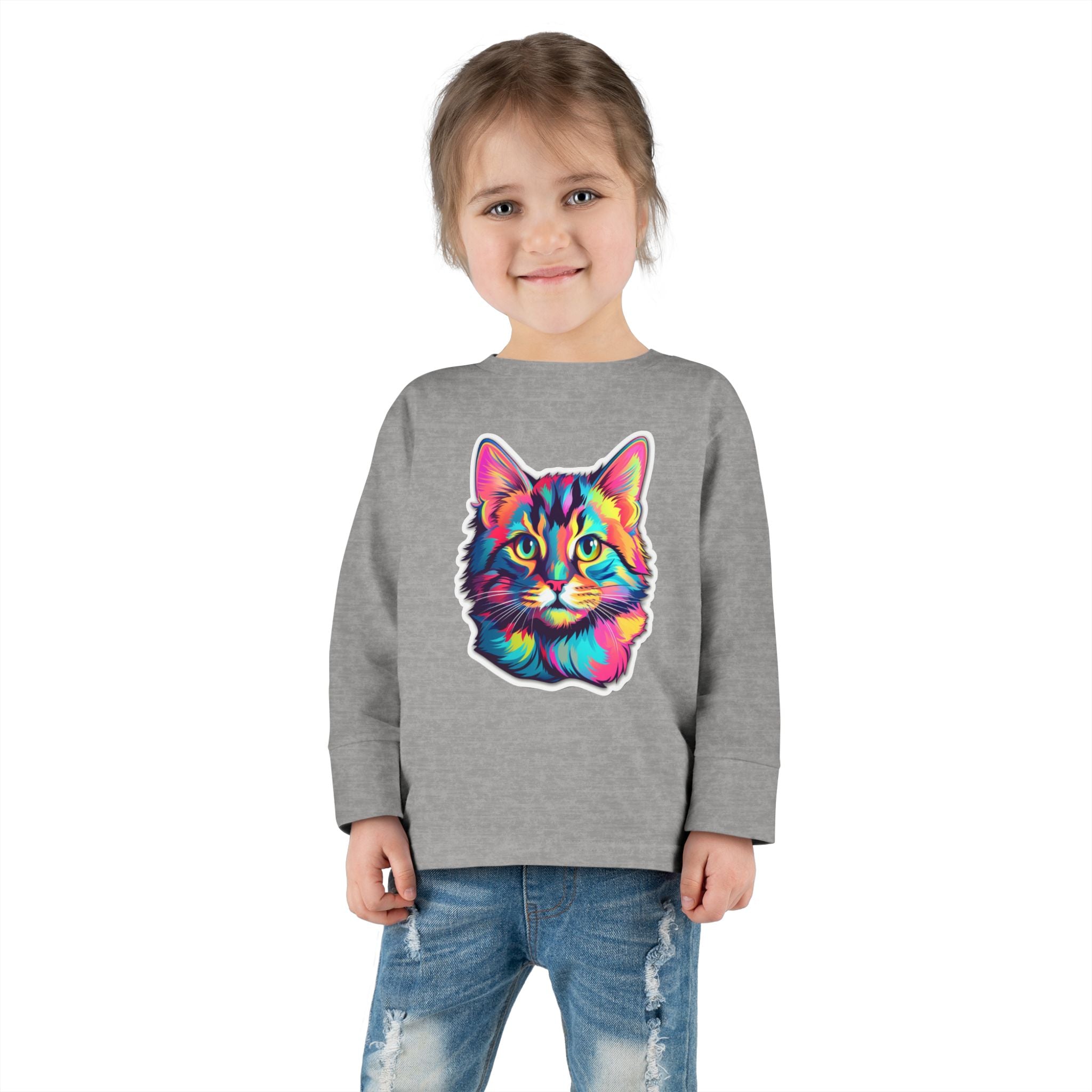 Toddler Long Sleeve Tee - Kittens 08