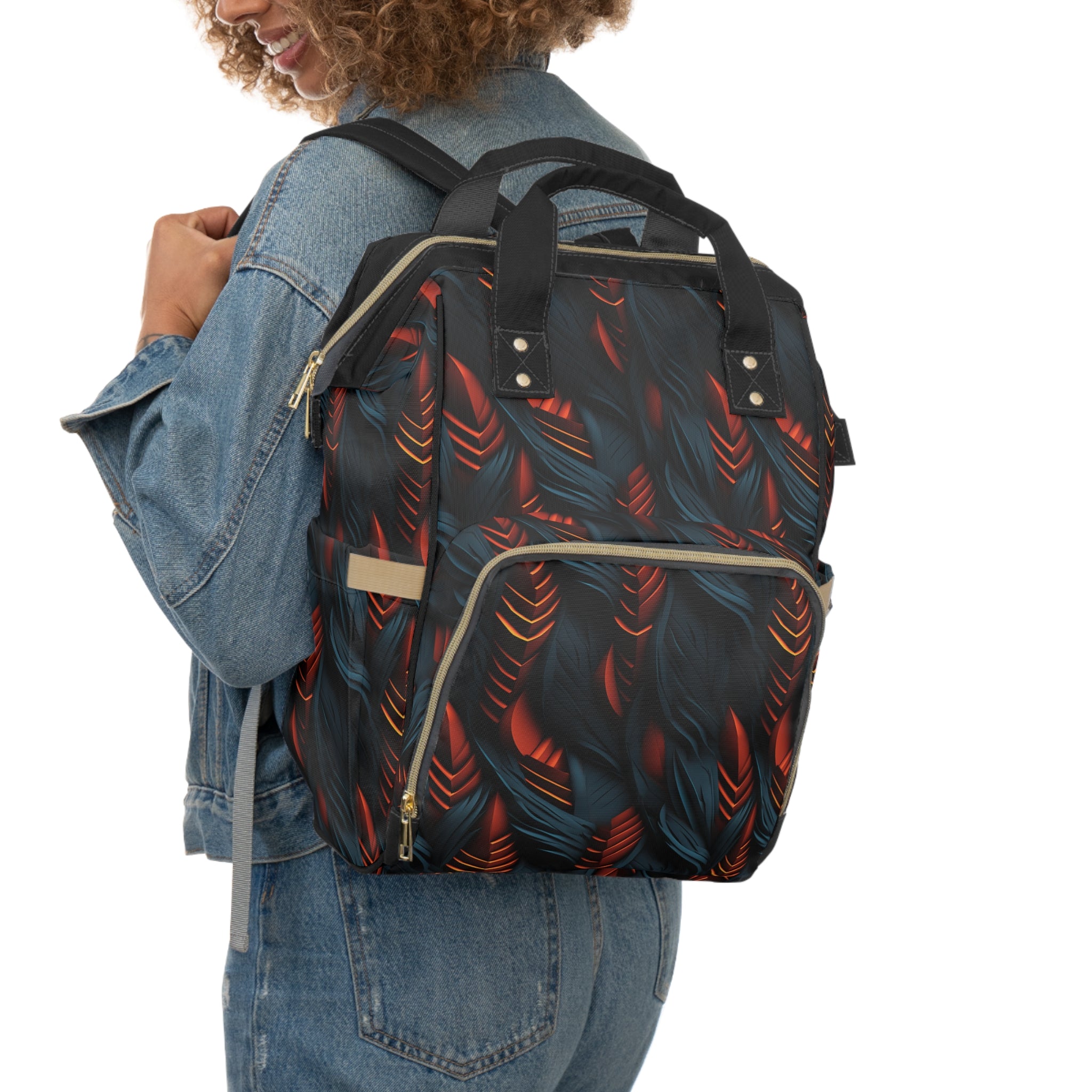 Multifunctional Diaper Backpack (AOP) - Abstract Designs 03