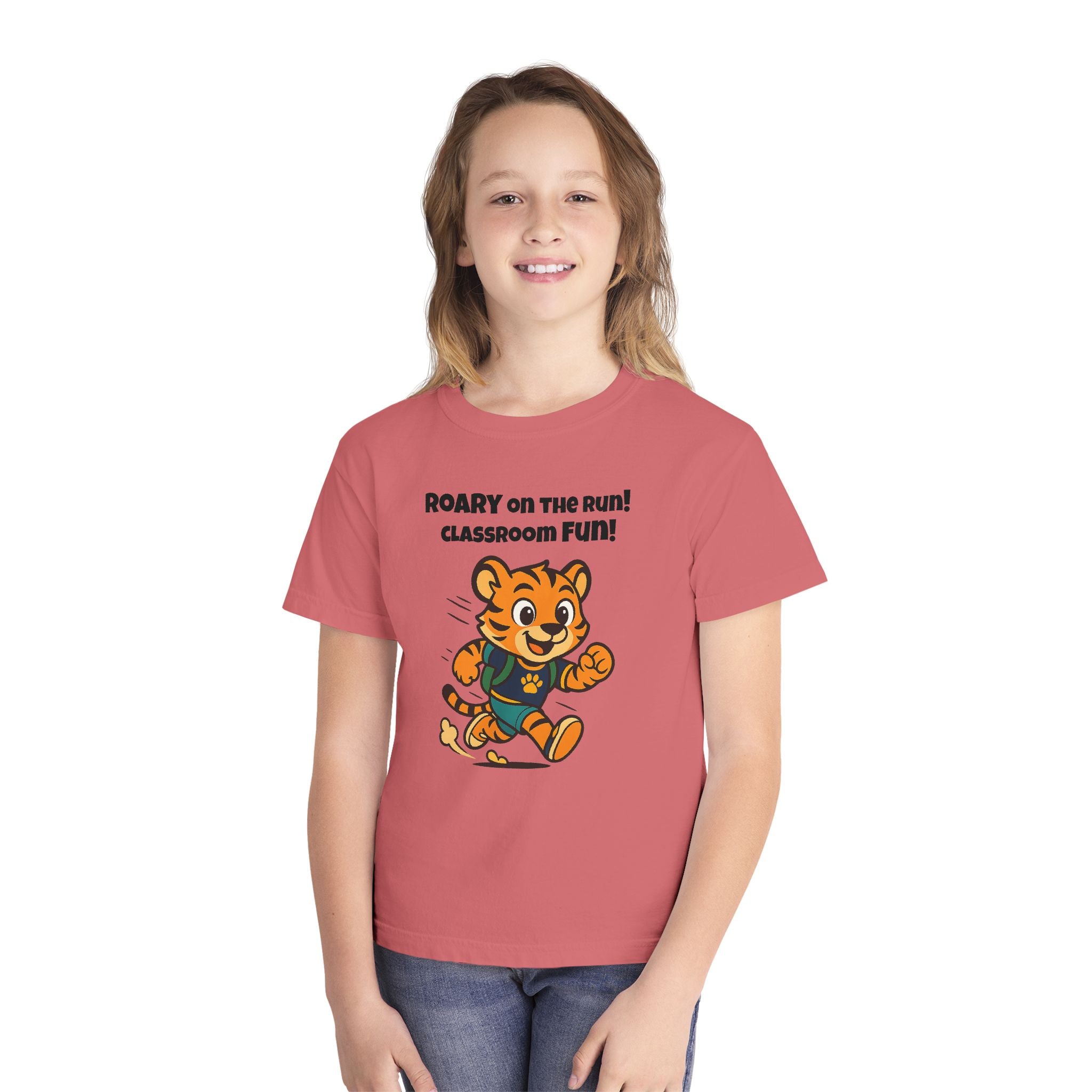 Youth Midweight Cotton Tee - Roary's Dash to School