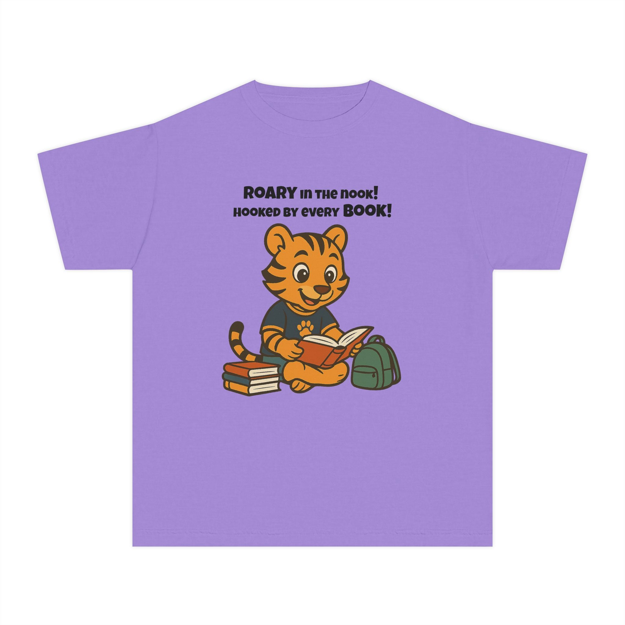 Youth Midweight Cotton Tee - Roary's Adventures in the Library