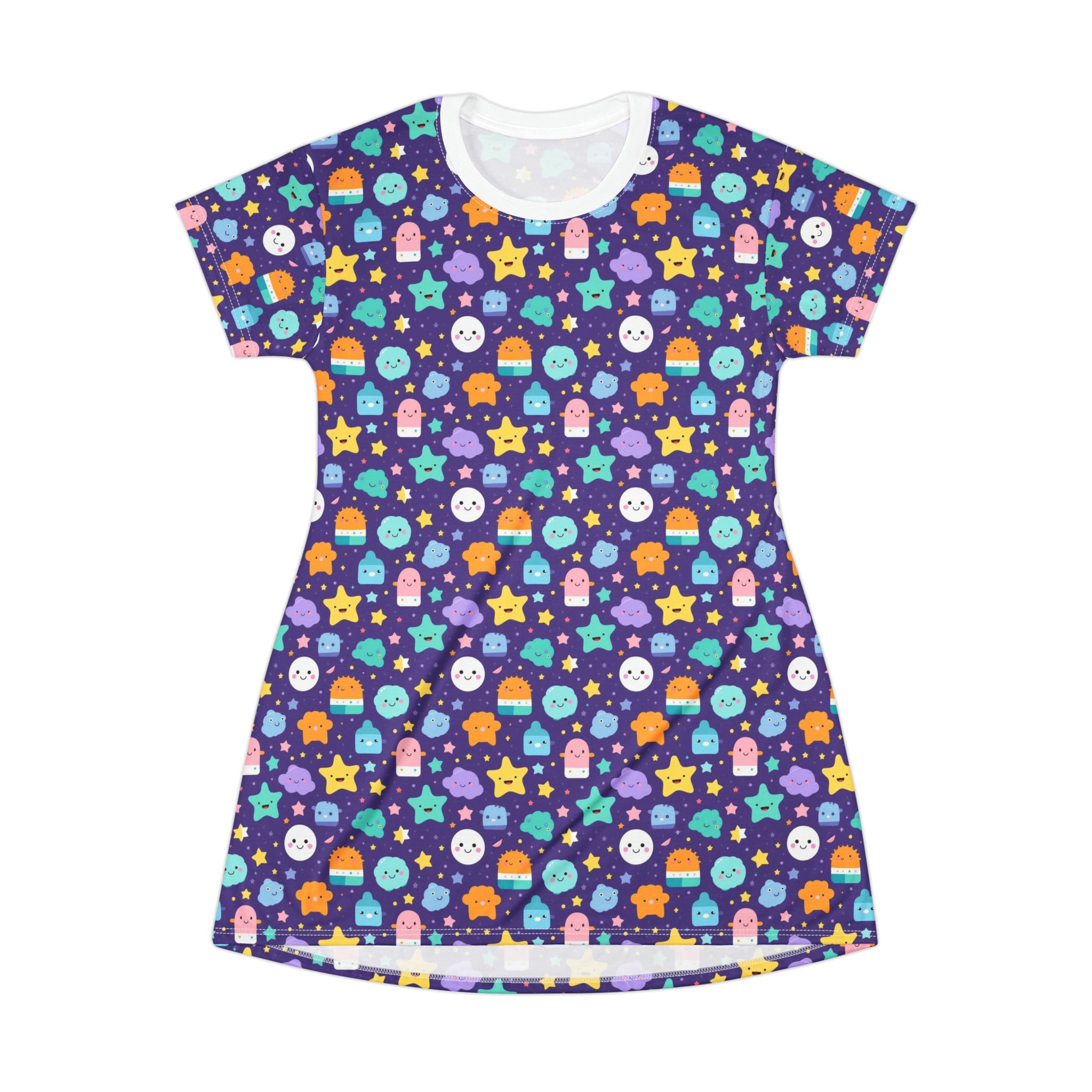 T-Shirt Dress (AOP) - Adorable Seamless Design 06