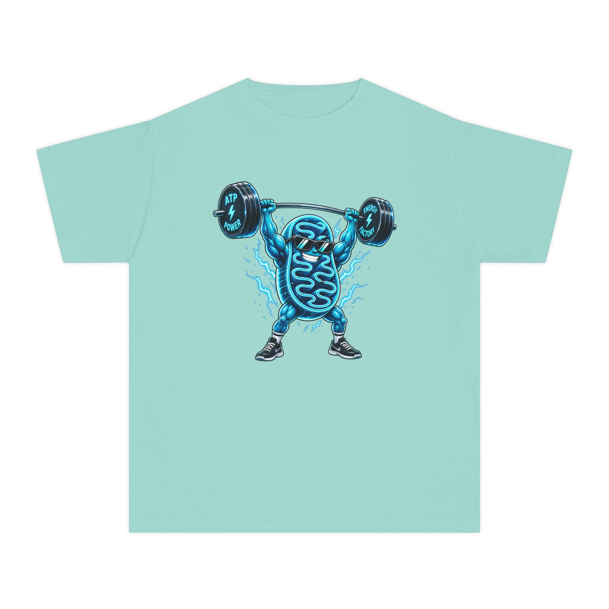 Youth Midweight Cotton Tee - Mitochondria Powerhouse