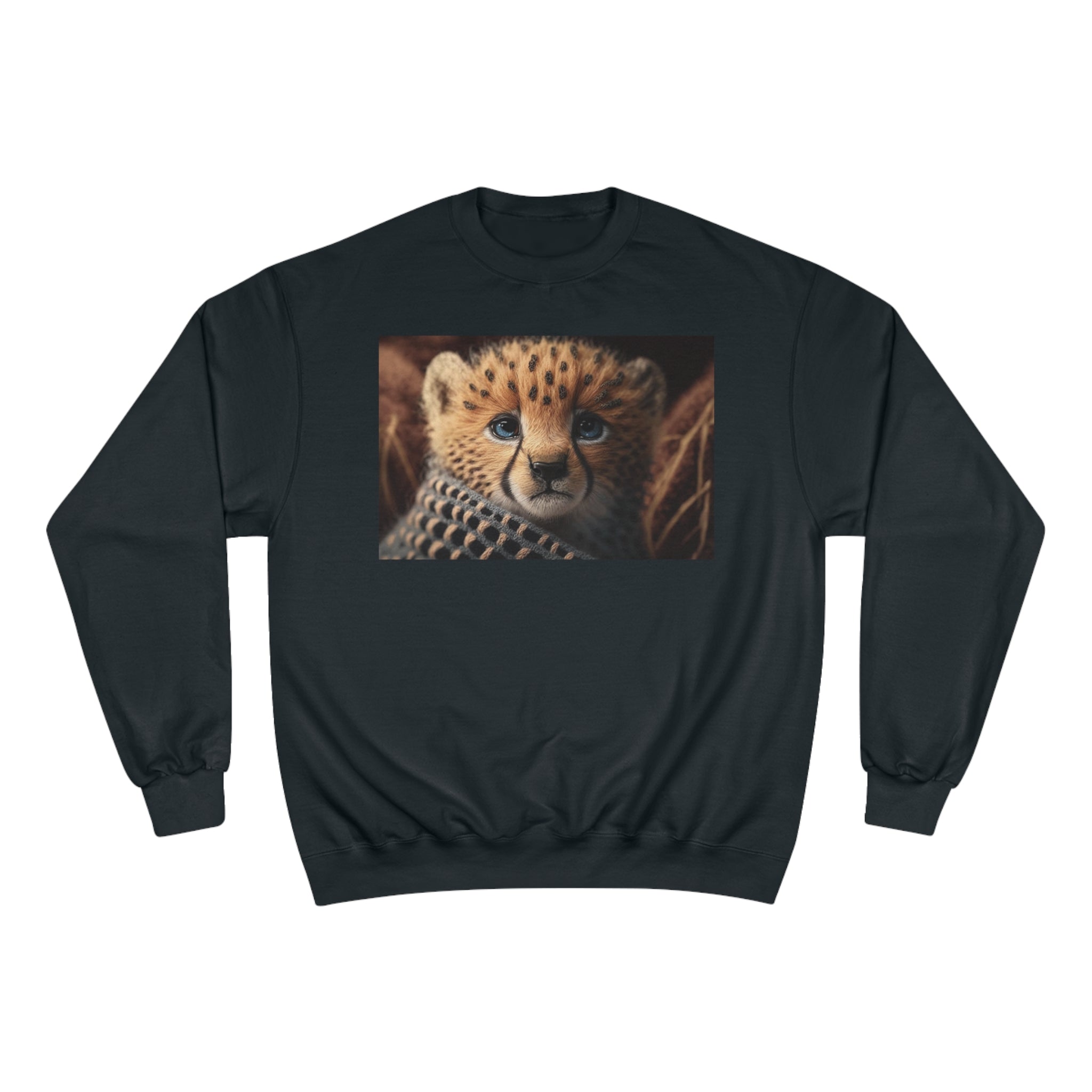 Champion Sweatshirt - Knit Animals, Cheetah Cub
