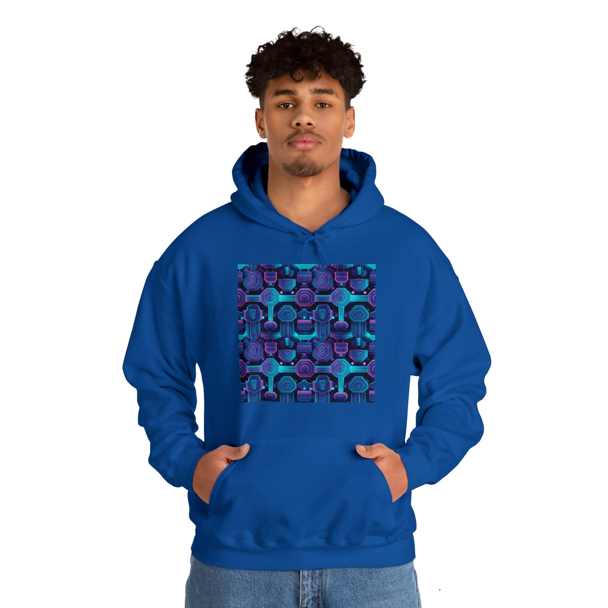 Unisex Heavy Blend™ Hooded Sweatshirt - Abstract Neon Designs 02