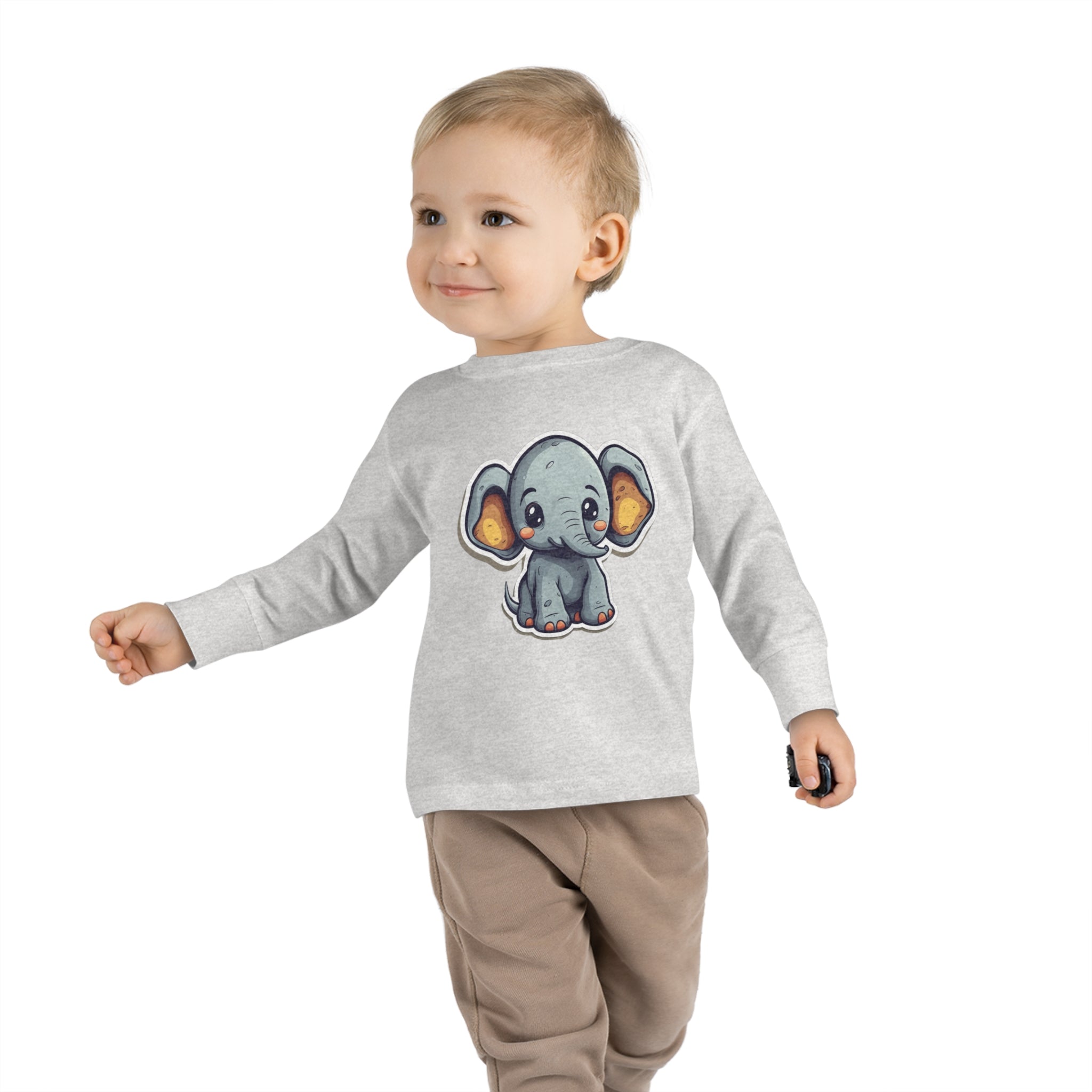 Toddler Long Sleeve Tee - Elephant Calf