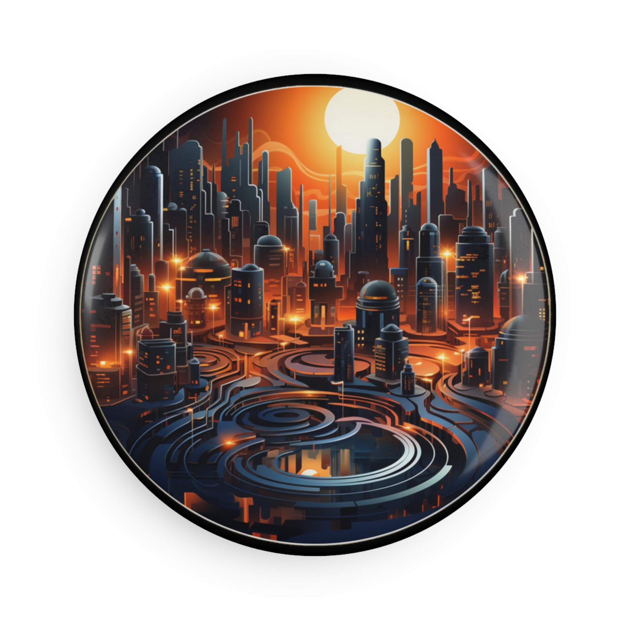 Button Magnet, Round (1 & 10 pcs) - Isometric City Designs 33