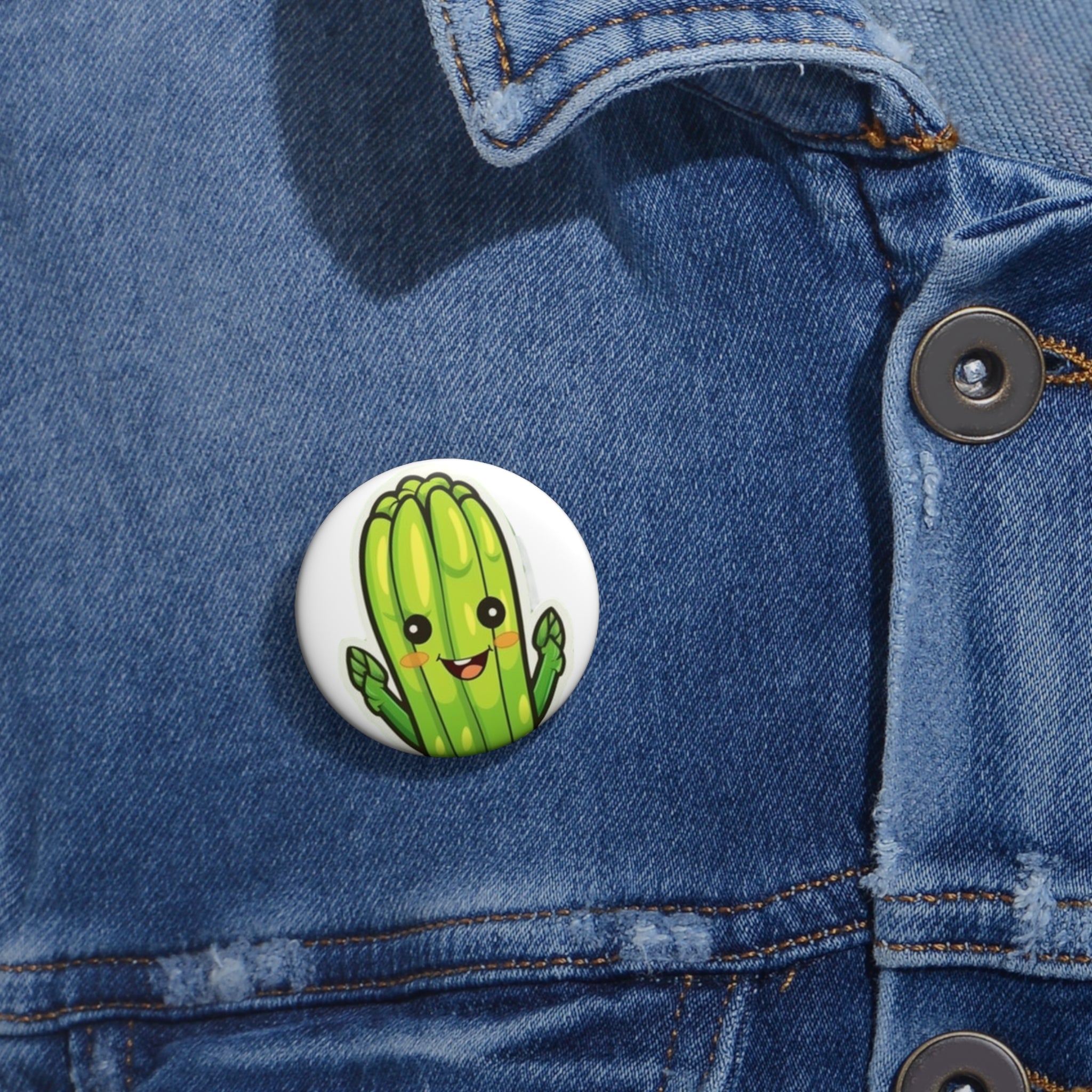 Custom Pin Buttons - Asparagus