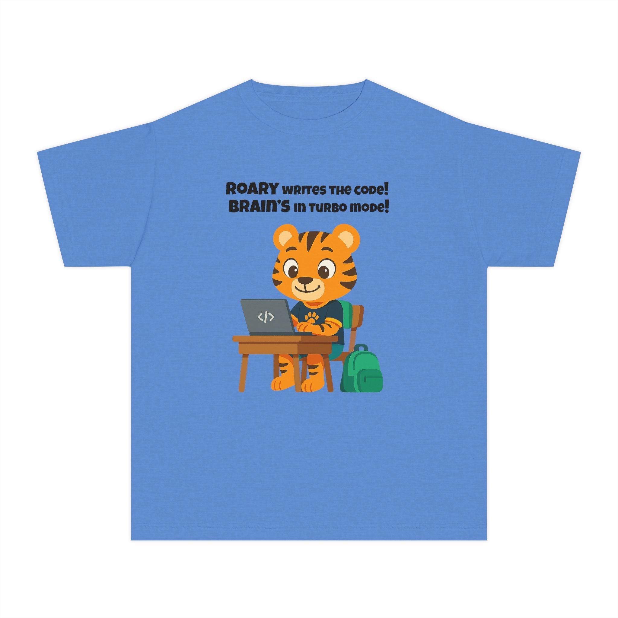 Youth Midweight Cotton Tee - Roary's Coding Time