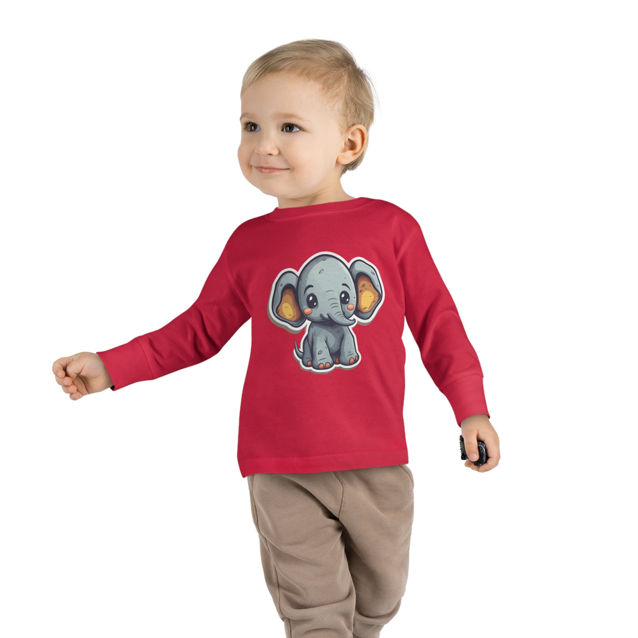 Toddler Long Sleeve Tee - Elephant Calf