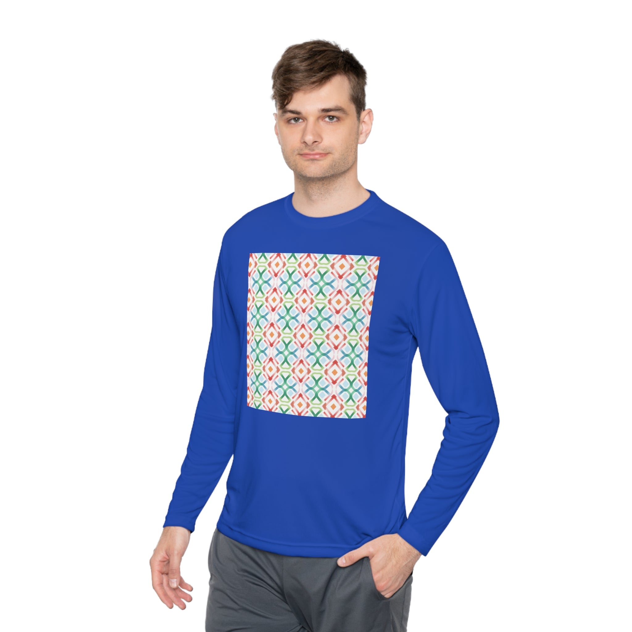 Unisex Lightweight Long Sleeve Tee (AOP) - Abstract Designs 09