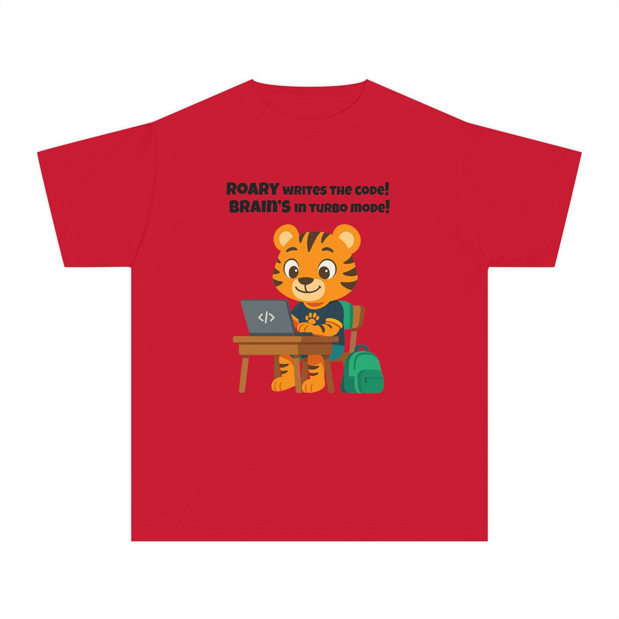 Youth Midweight Cotton Tee - Roary's Coding Time
