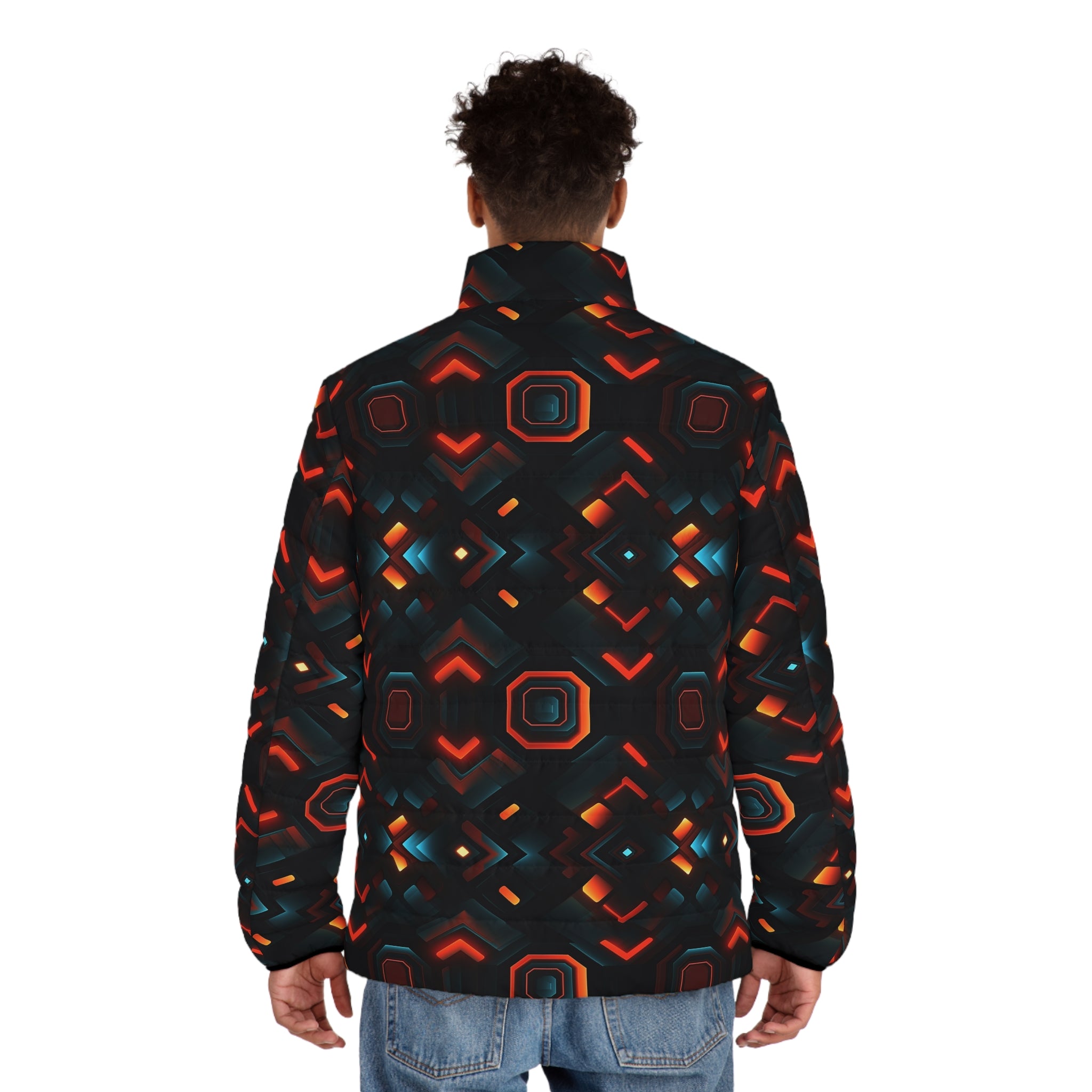 Men's Puffer Jacket (AOP) - Abstract Designs 10