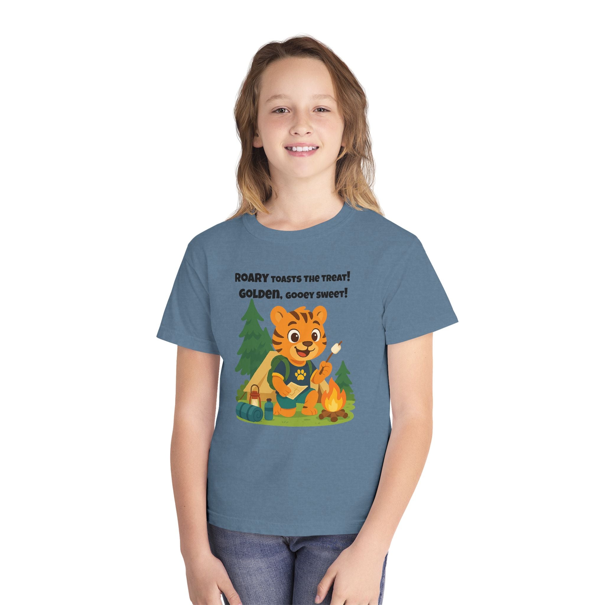Youth Midweight Cotton Tee - Roary's Camping Adventures