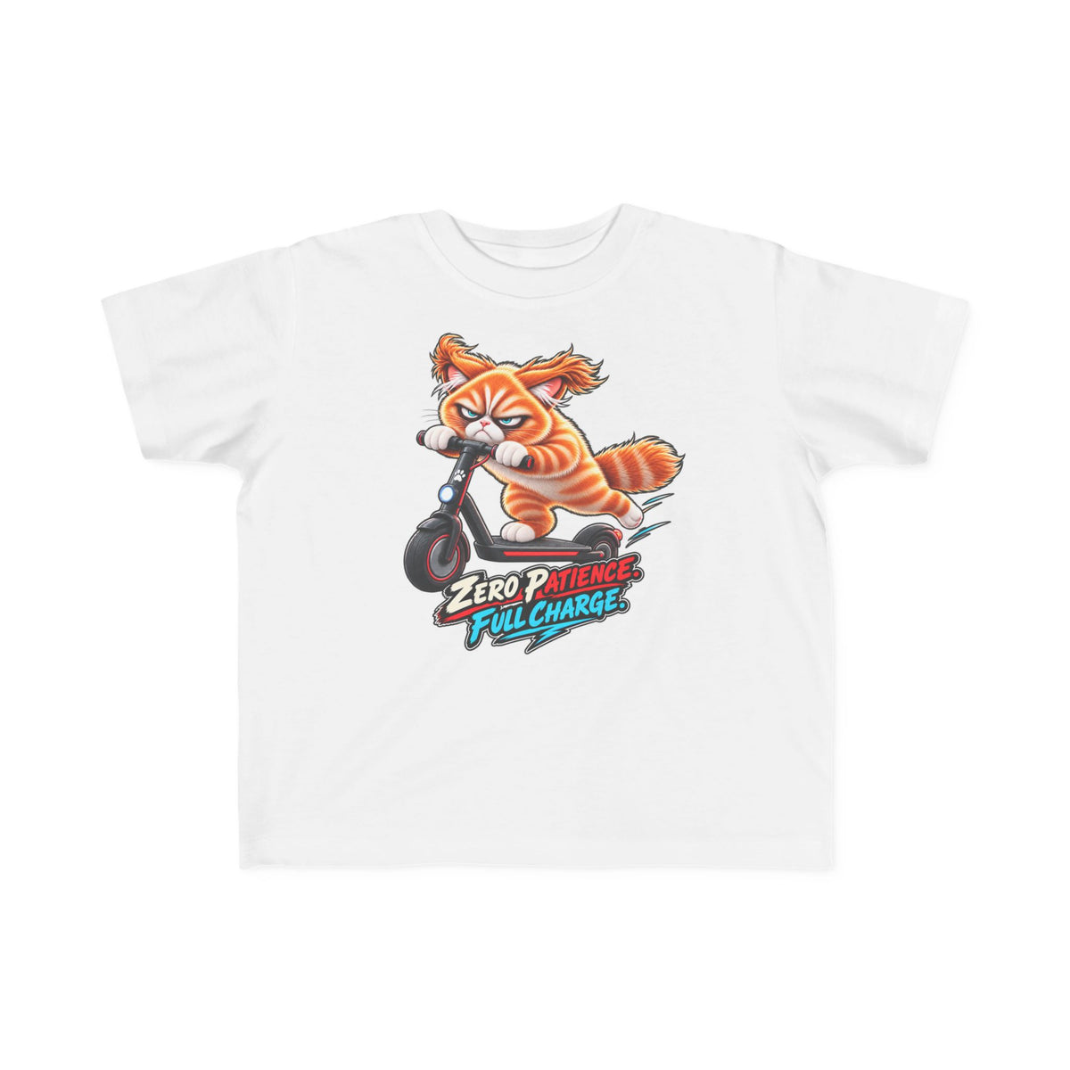 Zero Patience, Full Charge - Mildly Feral - Toddler Short Sleeve Tee