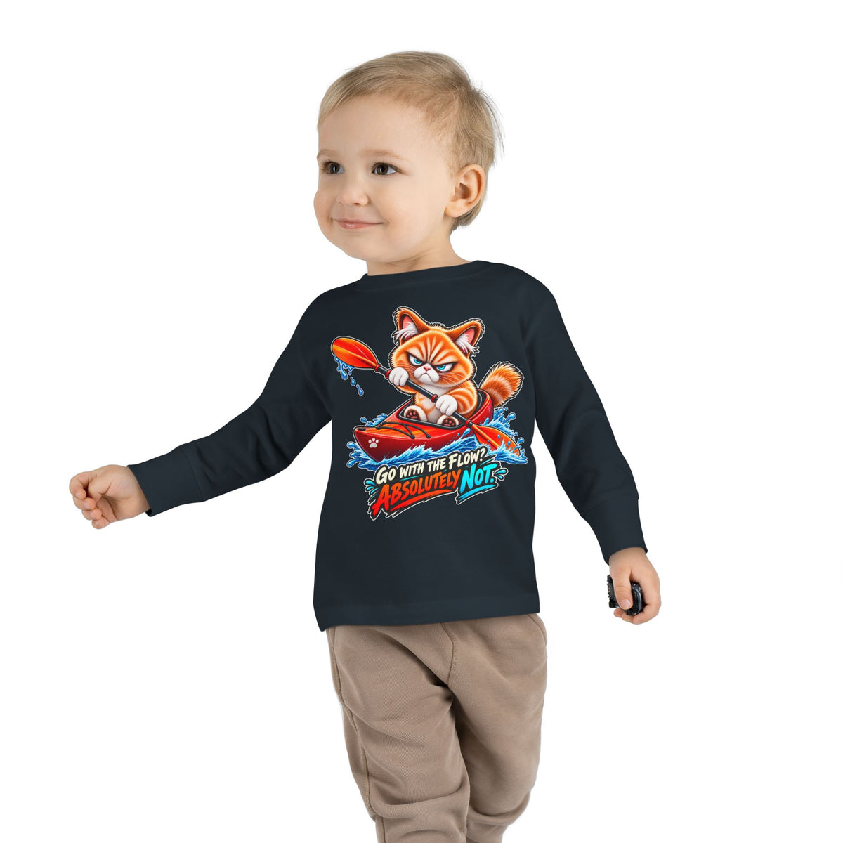 Kayaking - Mildly Feral - Toddler Long Sleeve Tee
