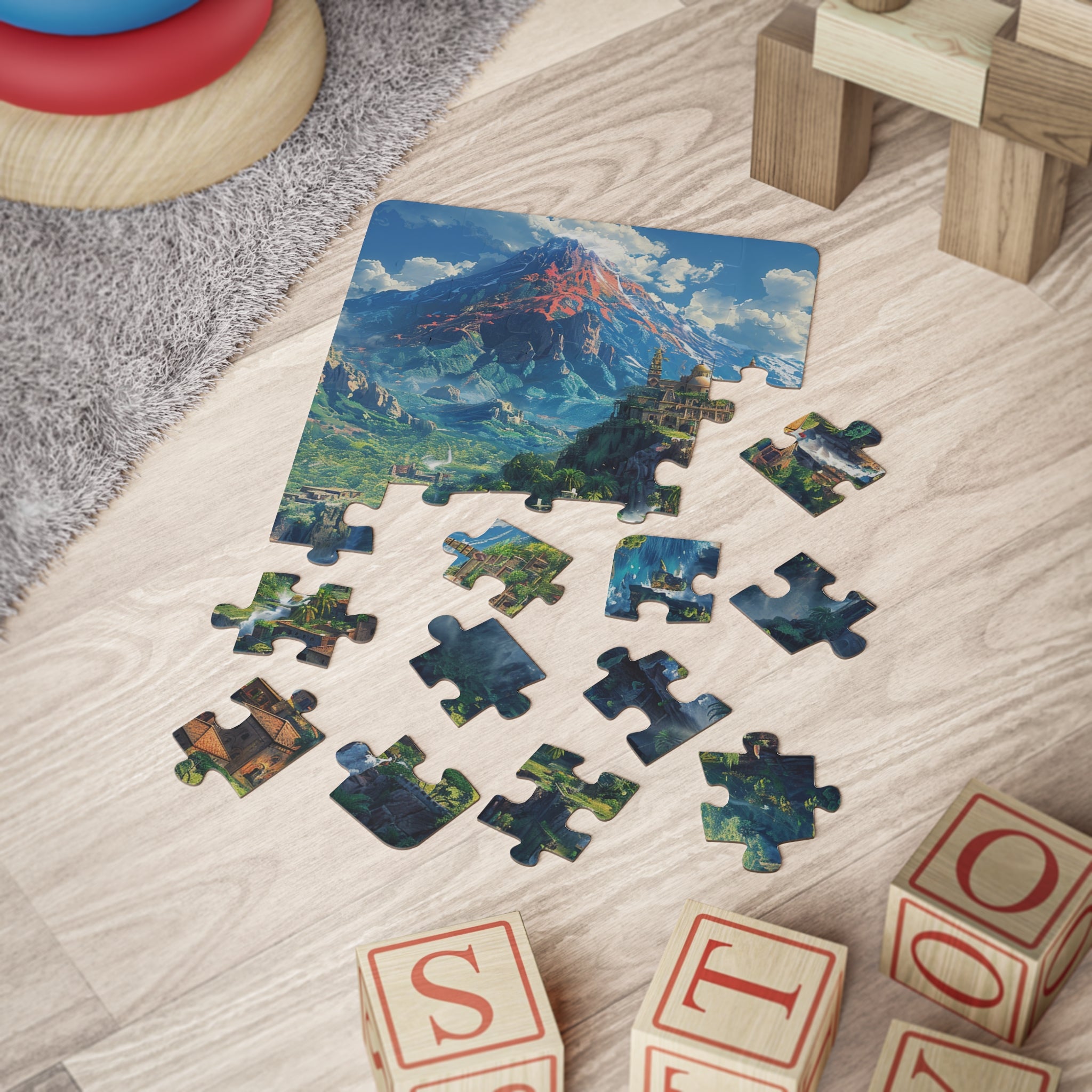 Kids' Puzzle, 30-Piece - Volcano Island