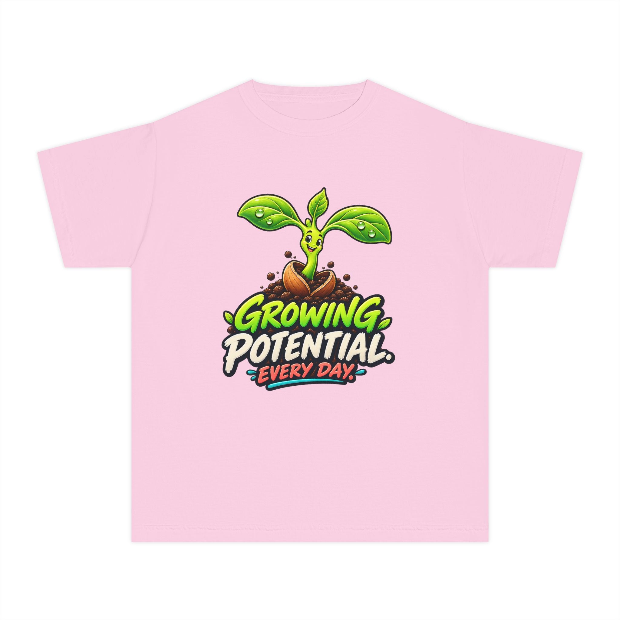 Youth Midweight Cotton Tee - Growing Seedling