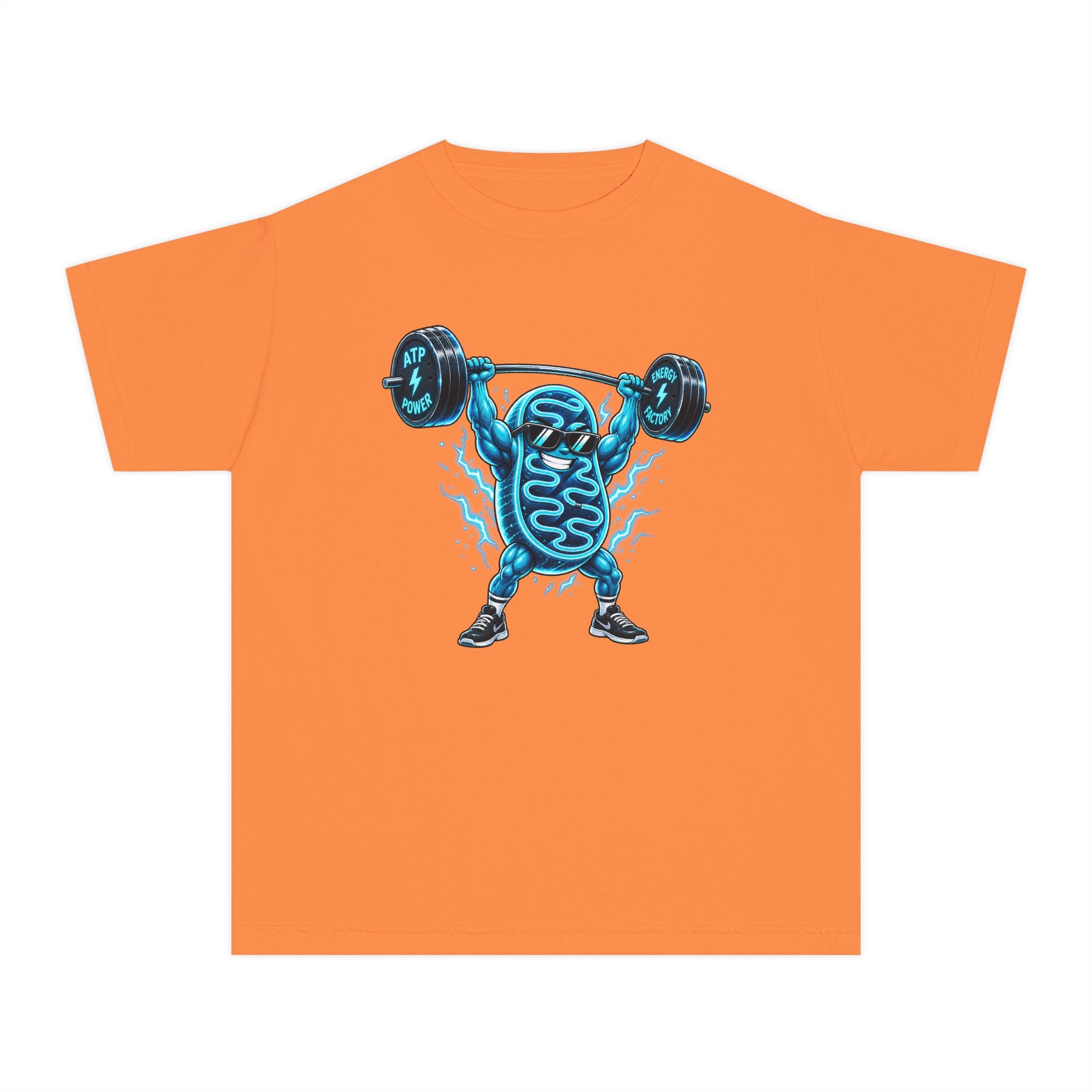 Youth Midweight Cotton Tee - Mitochondria Powerhouse
