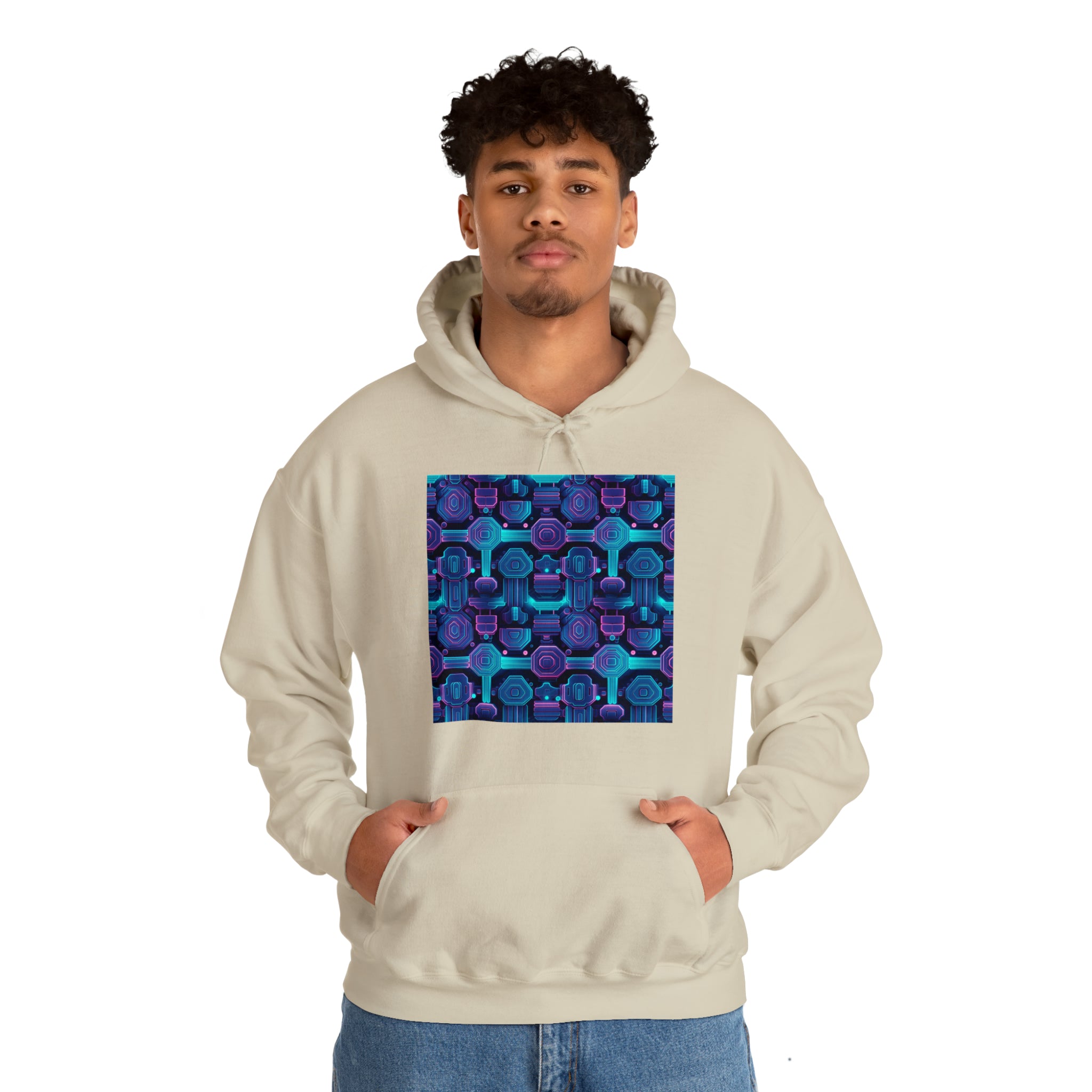 Unisex Heavy Blend™ Hooded Sweatshirt - Abstract Neon Designs 02