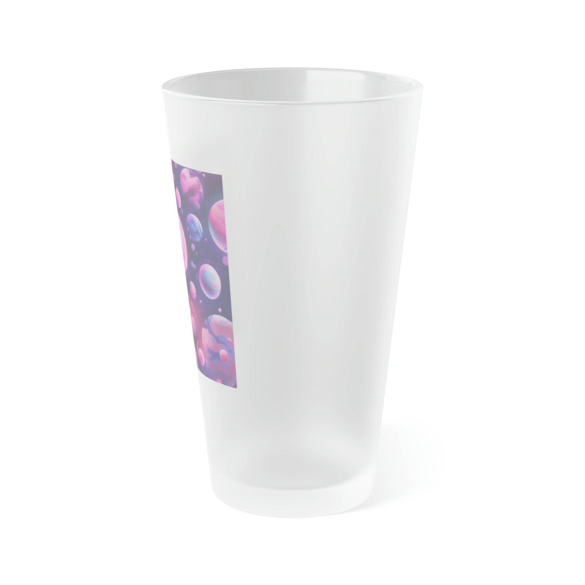 Frosted Pint Glass, 16oz - Vibrant Designs 06