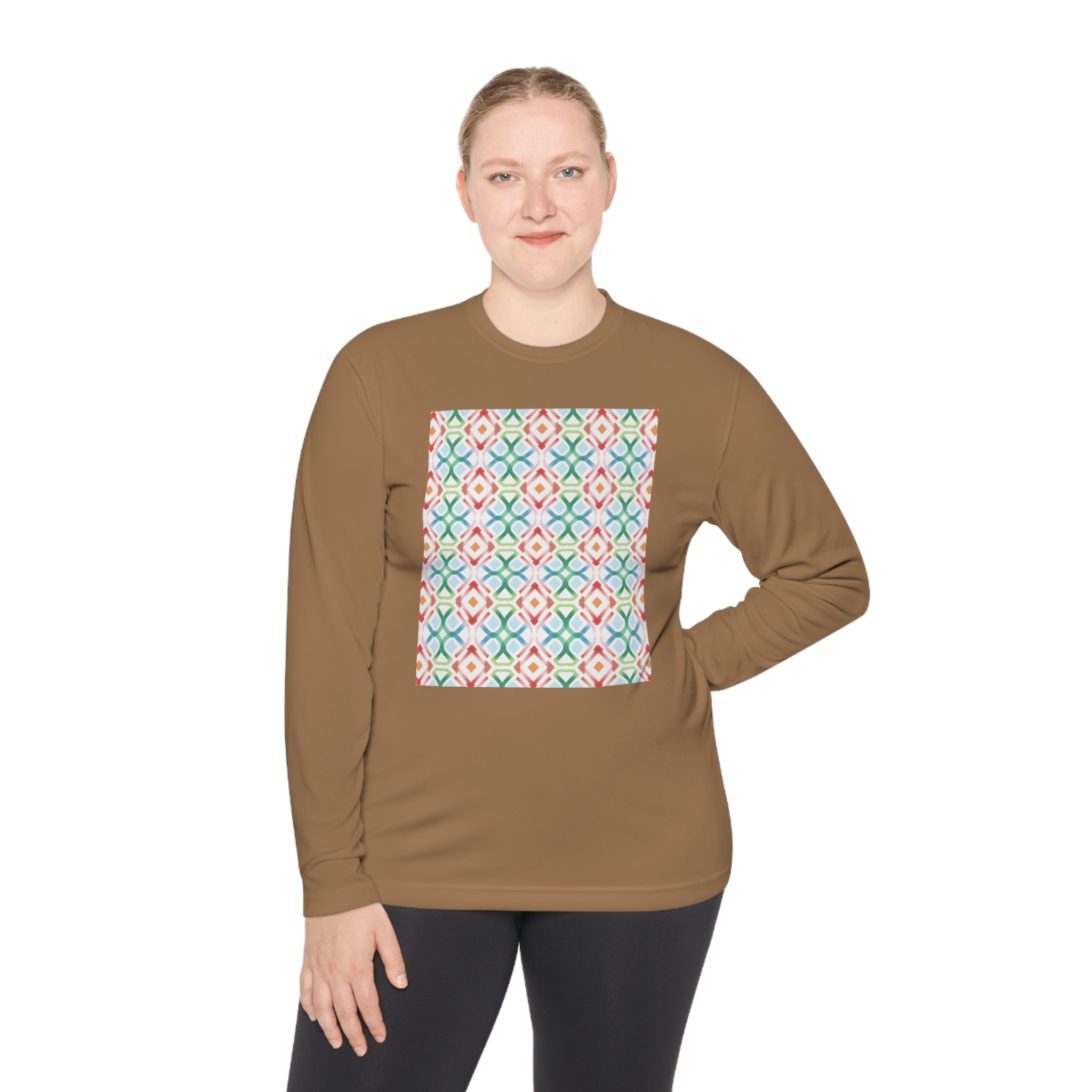 Unisex Lightweight Long Sleeve Tee (AOP) - Abstract Designs 09