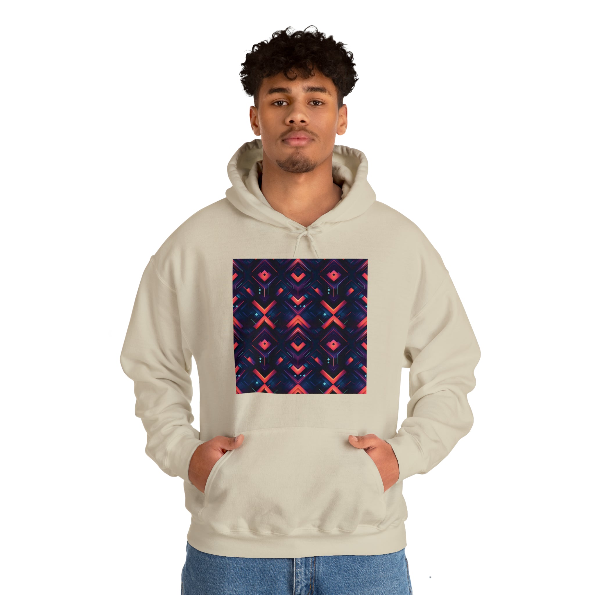 Unisex Heavy Blend™ Hooded Sweatshirt - Abstract Neon Designs 03