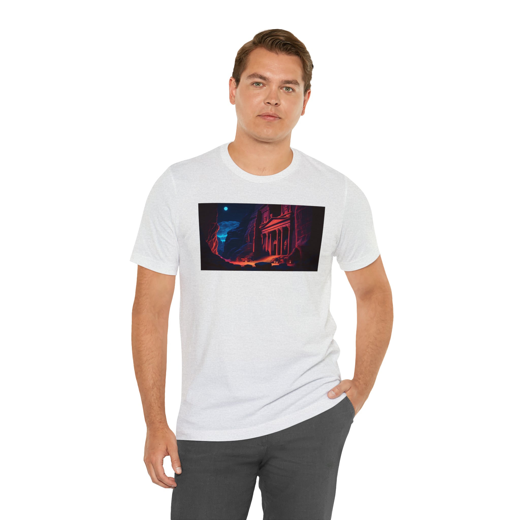 Unisex Jersey Short Sleeve Tee - Petra Caves, Jordan