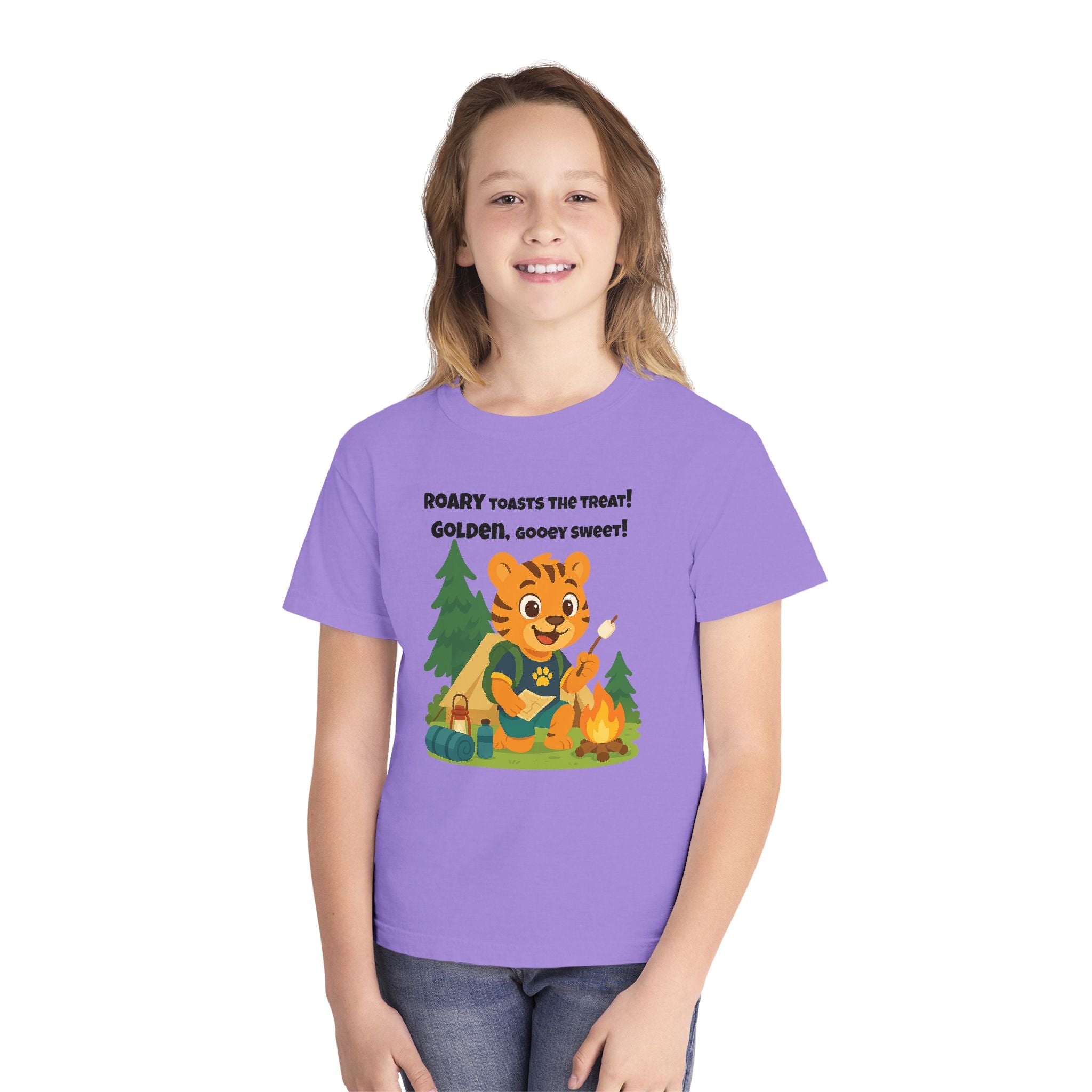 Youth Midweight Cotton Tee - Roary's Camping Adventures