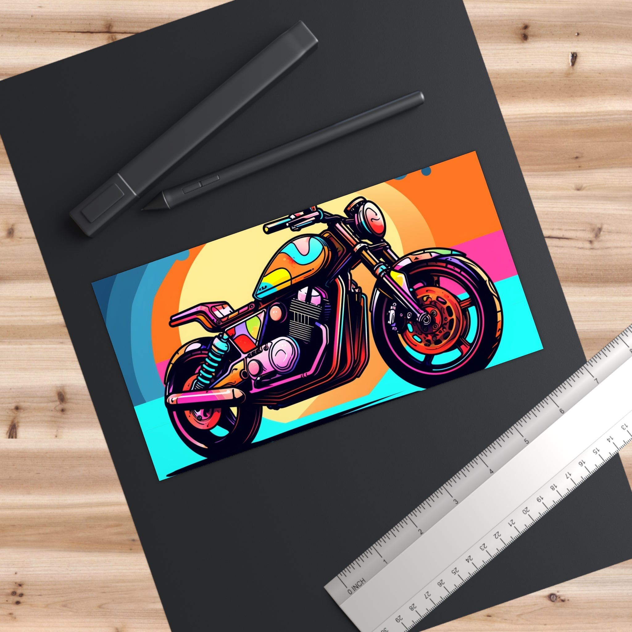 Bumper Stickers - Pop Art Designs, Motorcycle 02