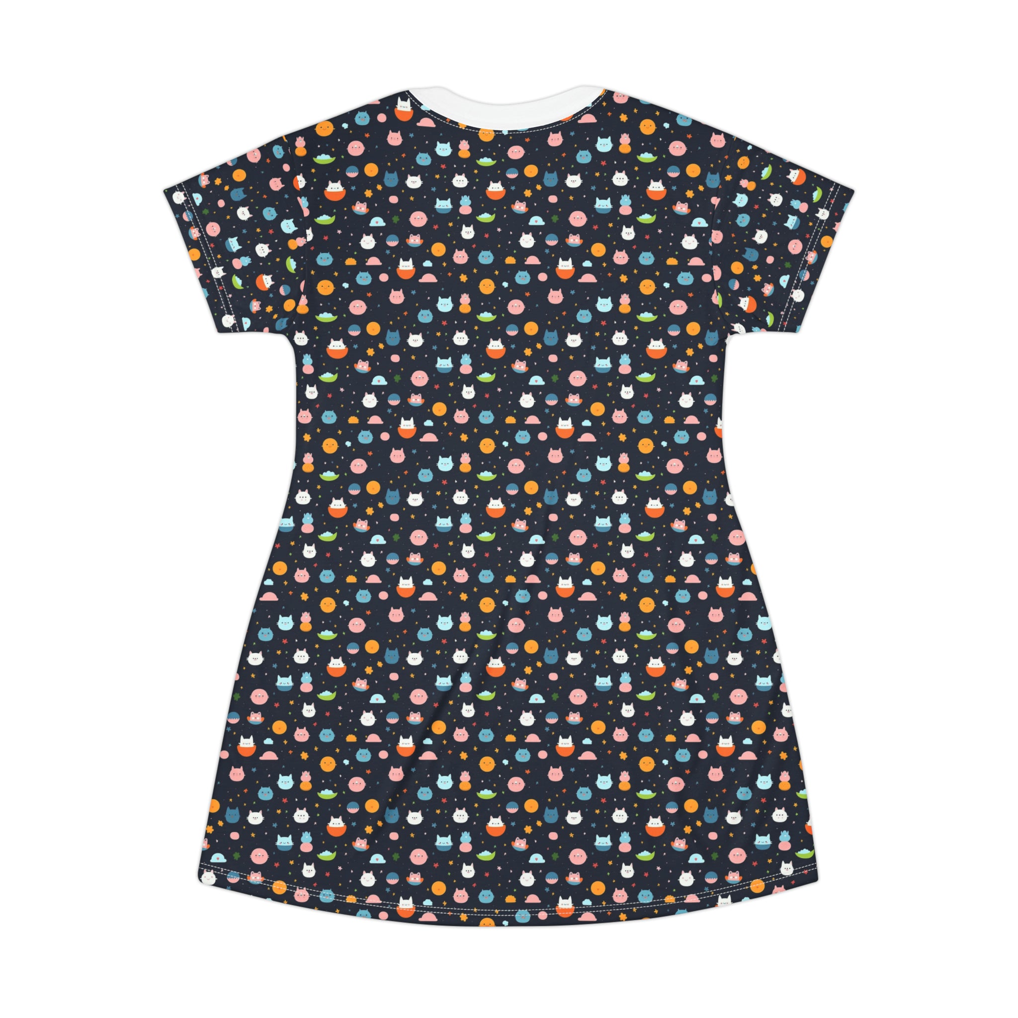 T-Shirt Dress (AOP) - Adorable Seamless Design 03