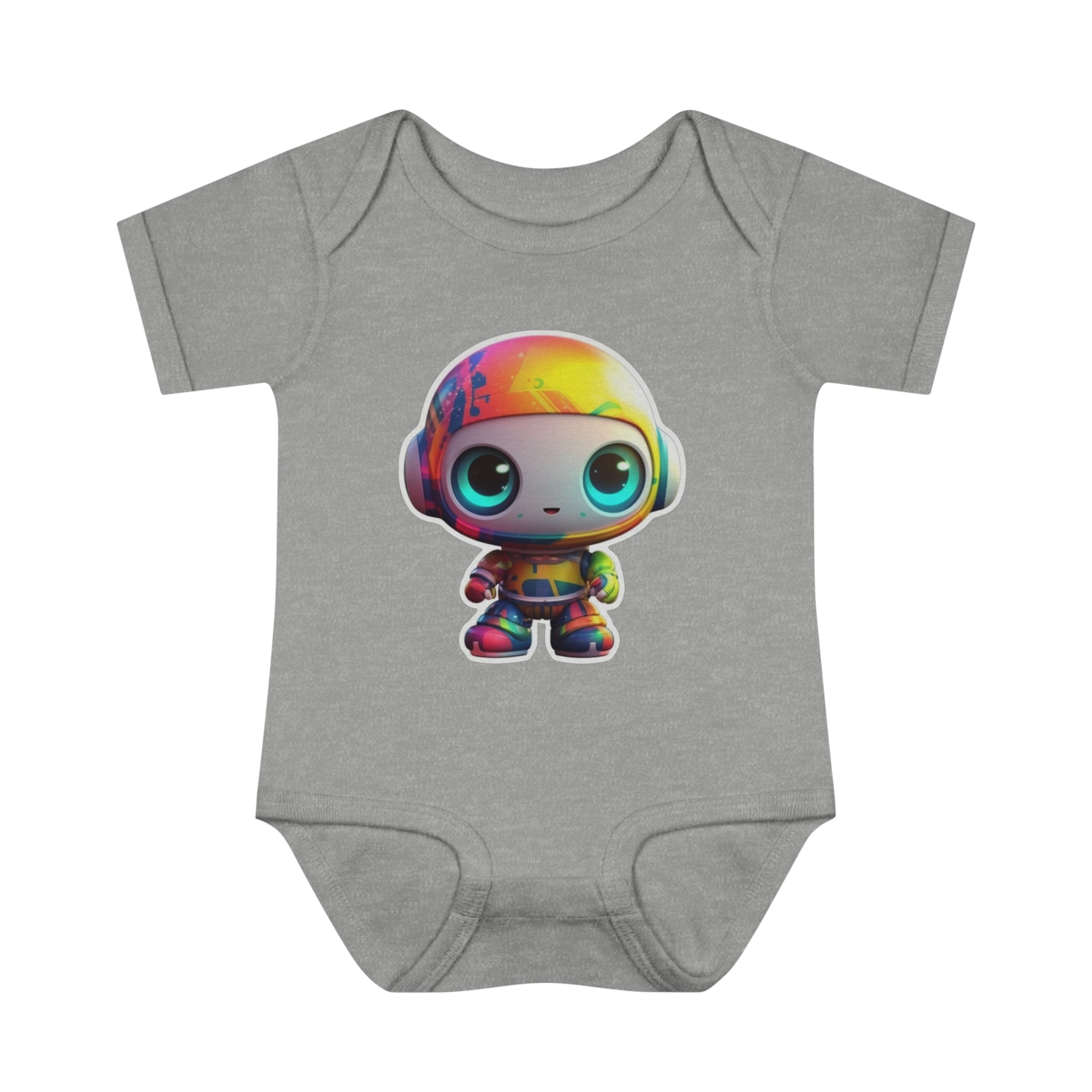 Infant Baby Rib Bodysuit - Beep, Robot Pop Art 02