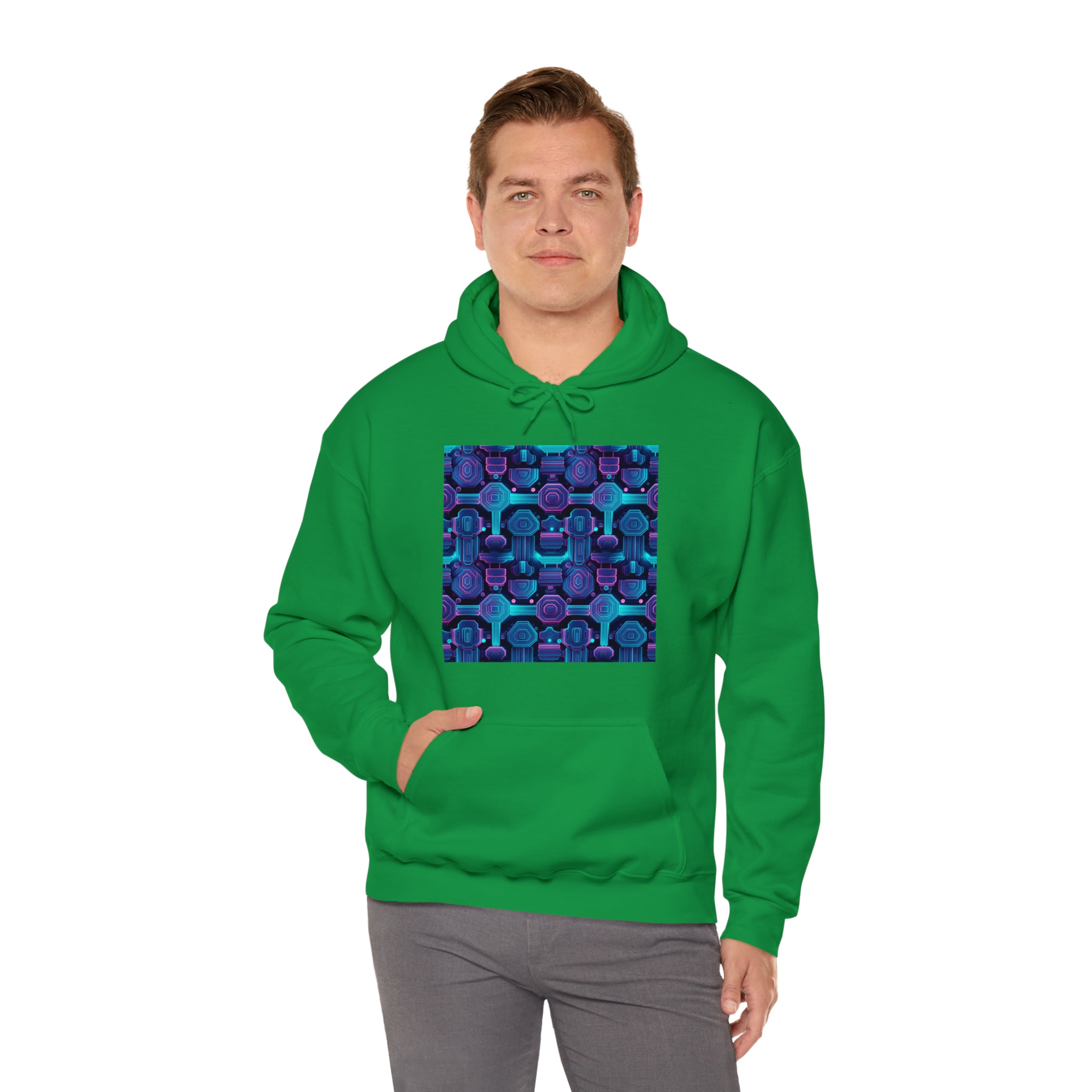 Unisex Heavy Blend™ Hooded Sweatshirt - Abstract Neon Designs 02