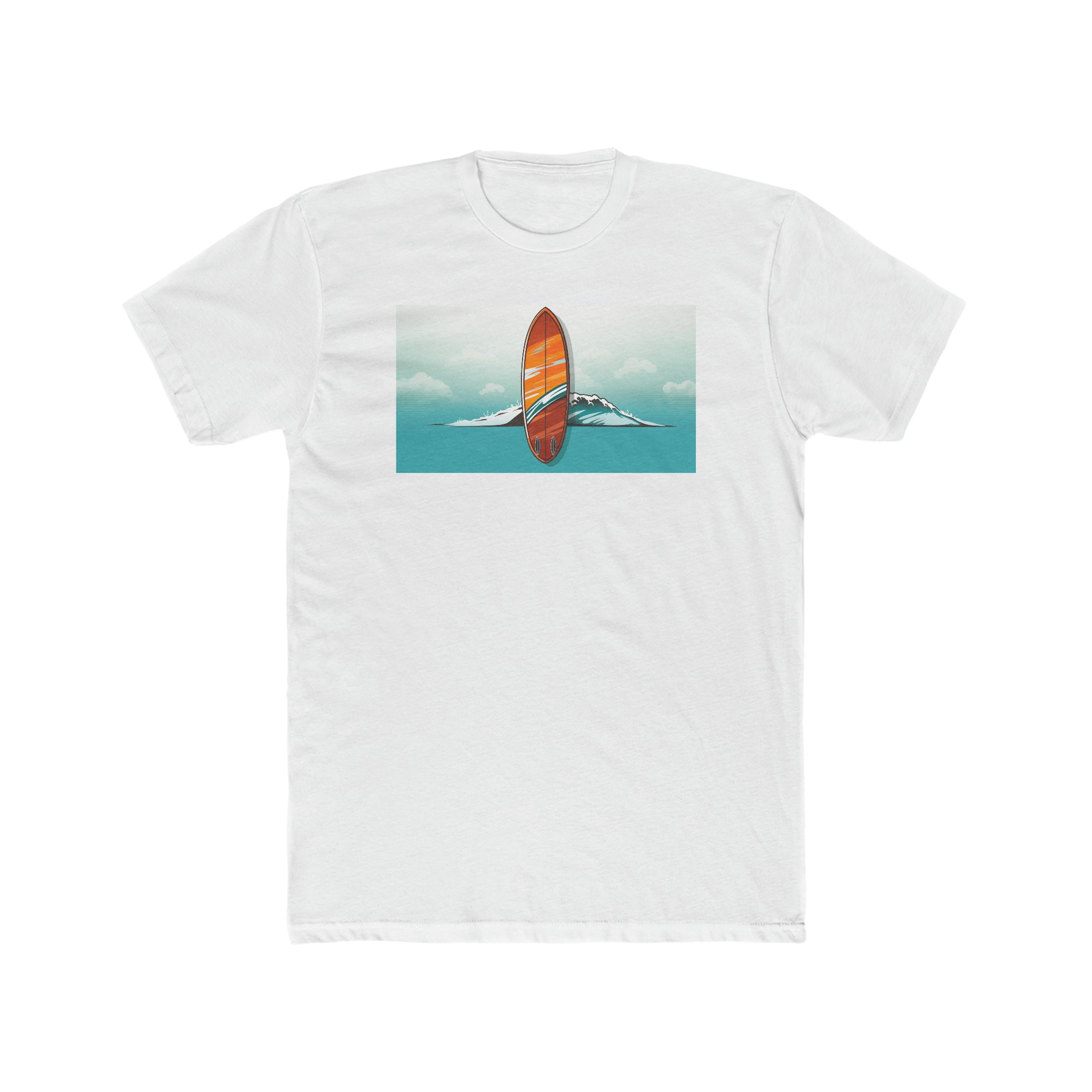 Men's Cotton Crew Tee - Pop Art - Surfboard 02