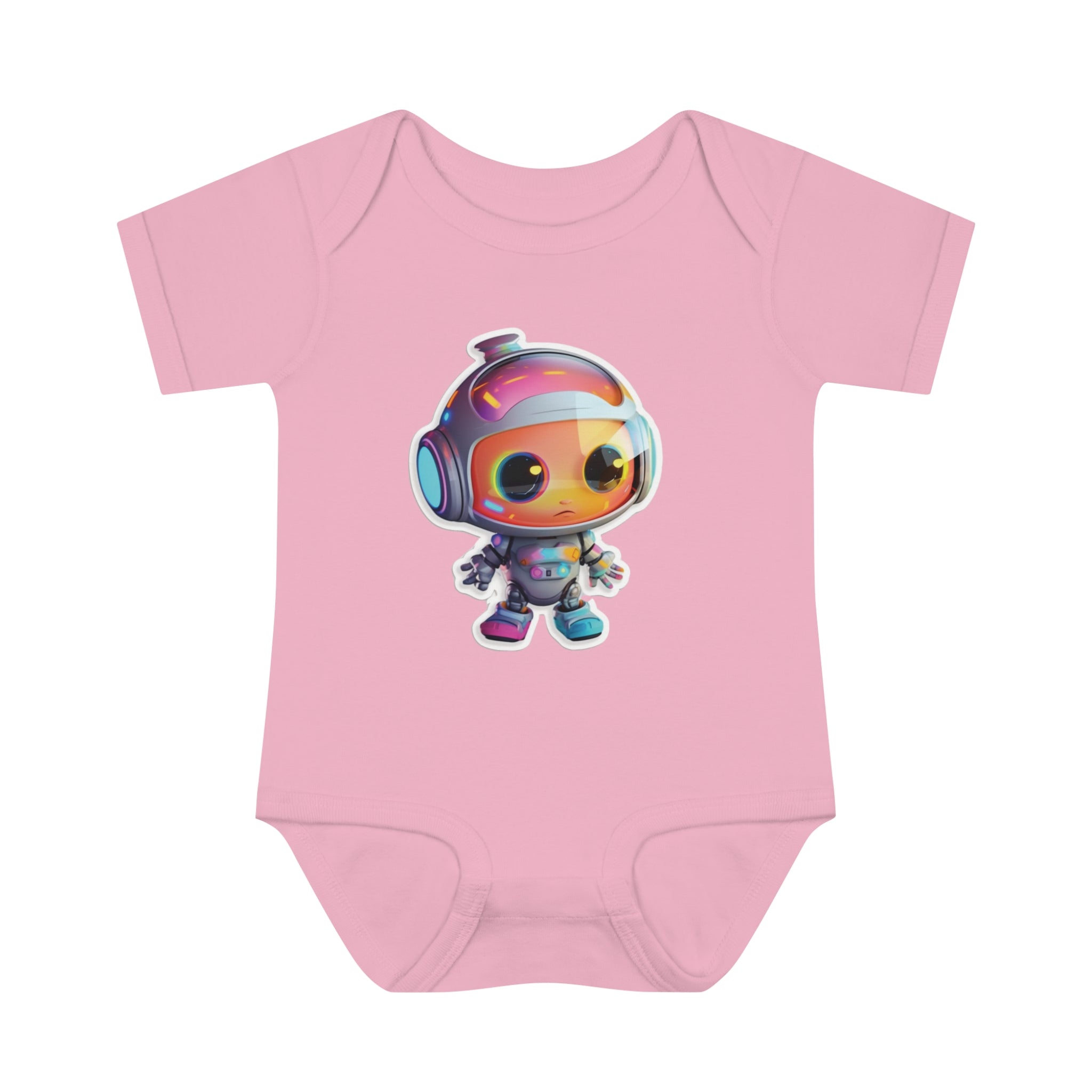 Infant Baby Rib Bodysuit - Botty, Robot Pop Art 03