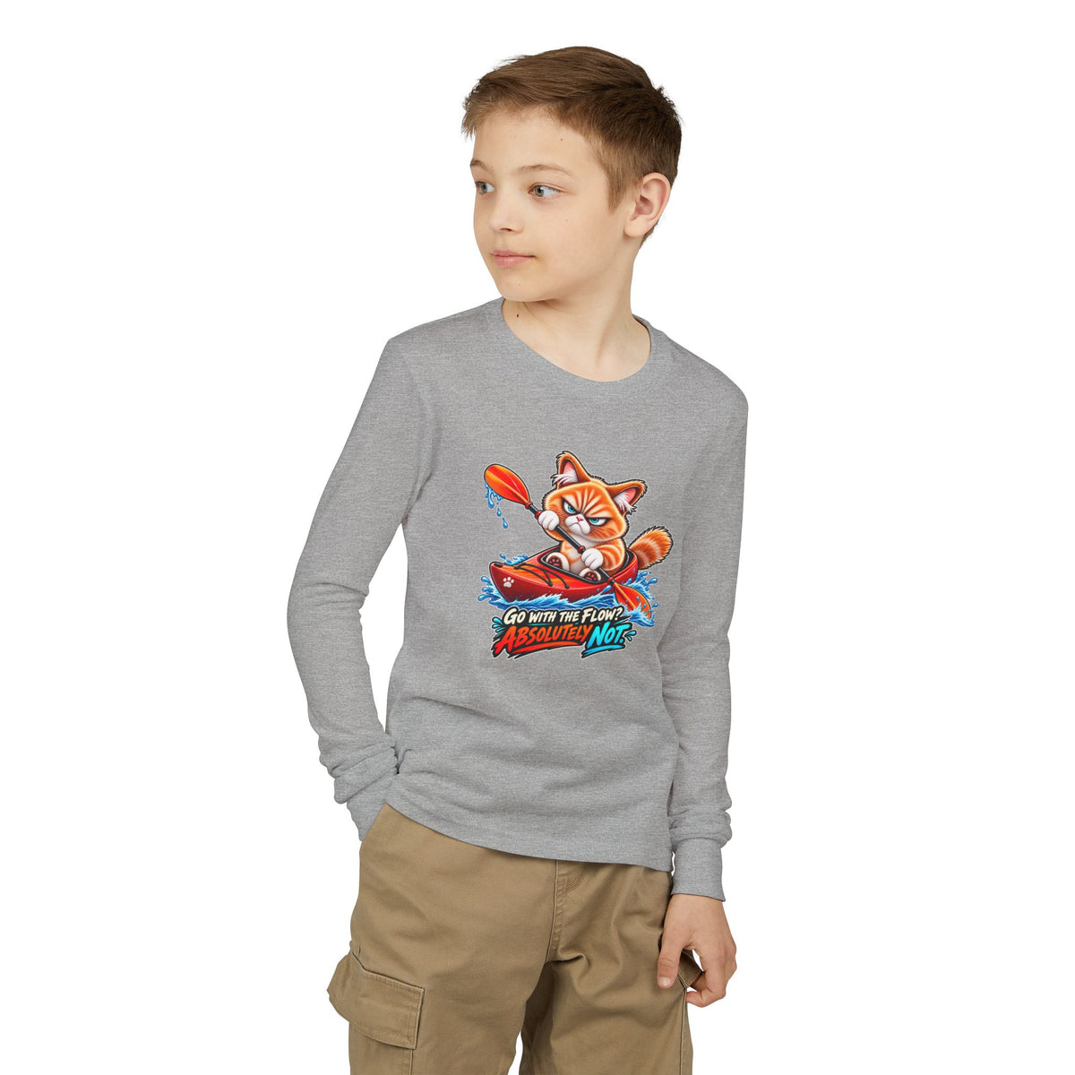 Kayaking - Mildly Feral - Youth Long Sleeve Tee