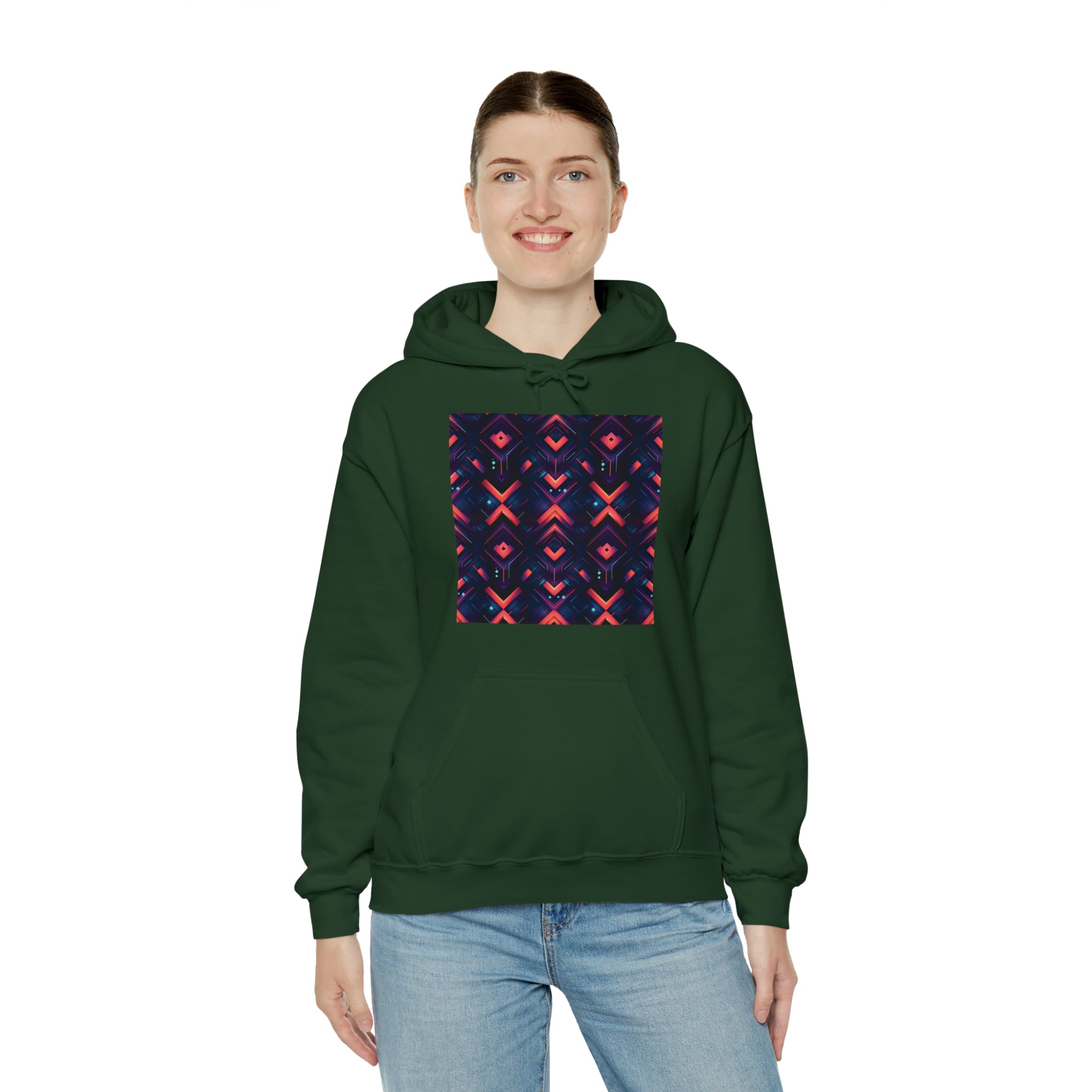 Unisex Heavy Blend™ Hooded Sweatshirt - Abstract Neon Designs 03