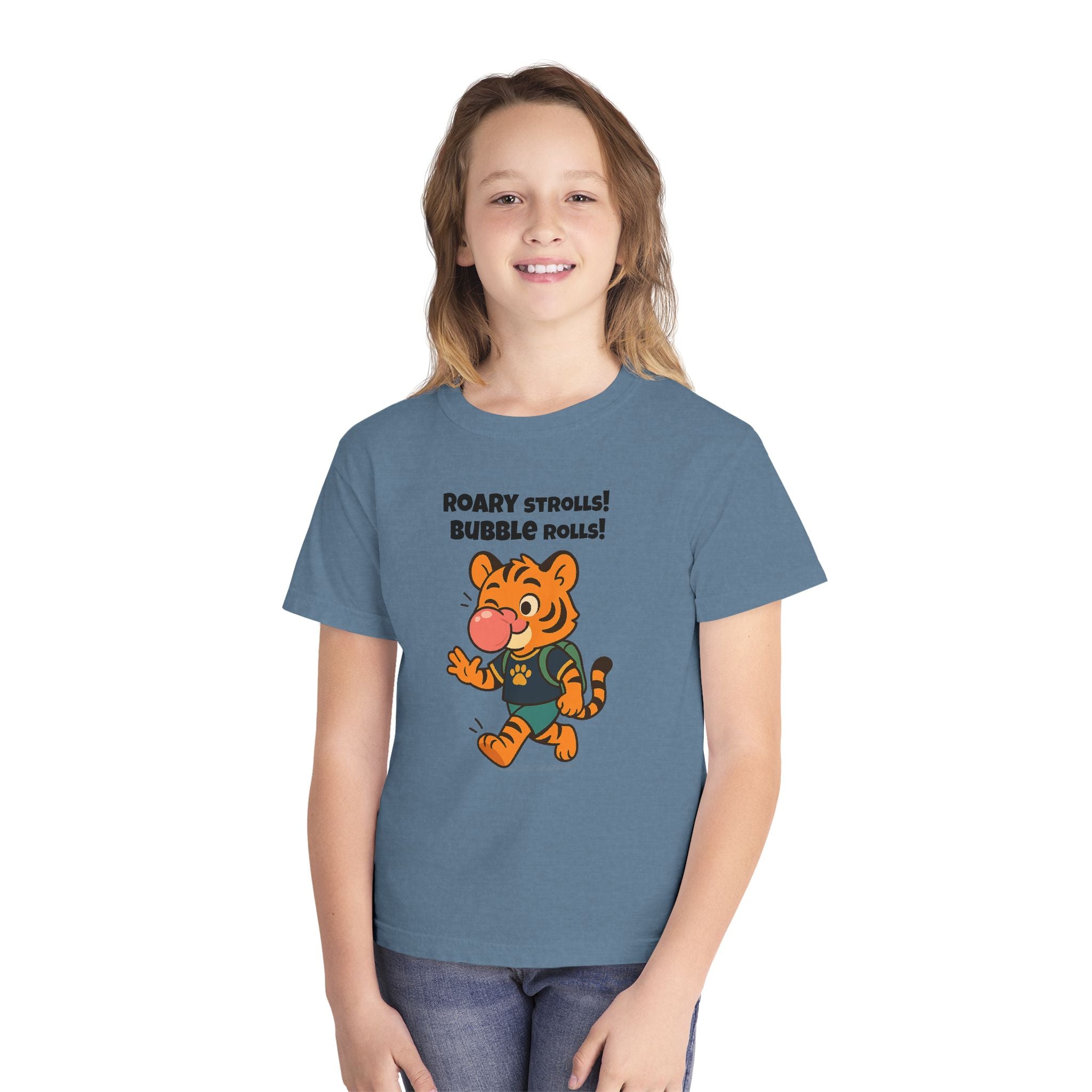 Youth Midweight Cotton Tee - Roary's Bubblegum Time