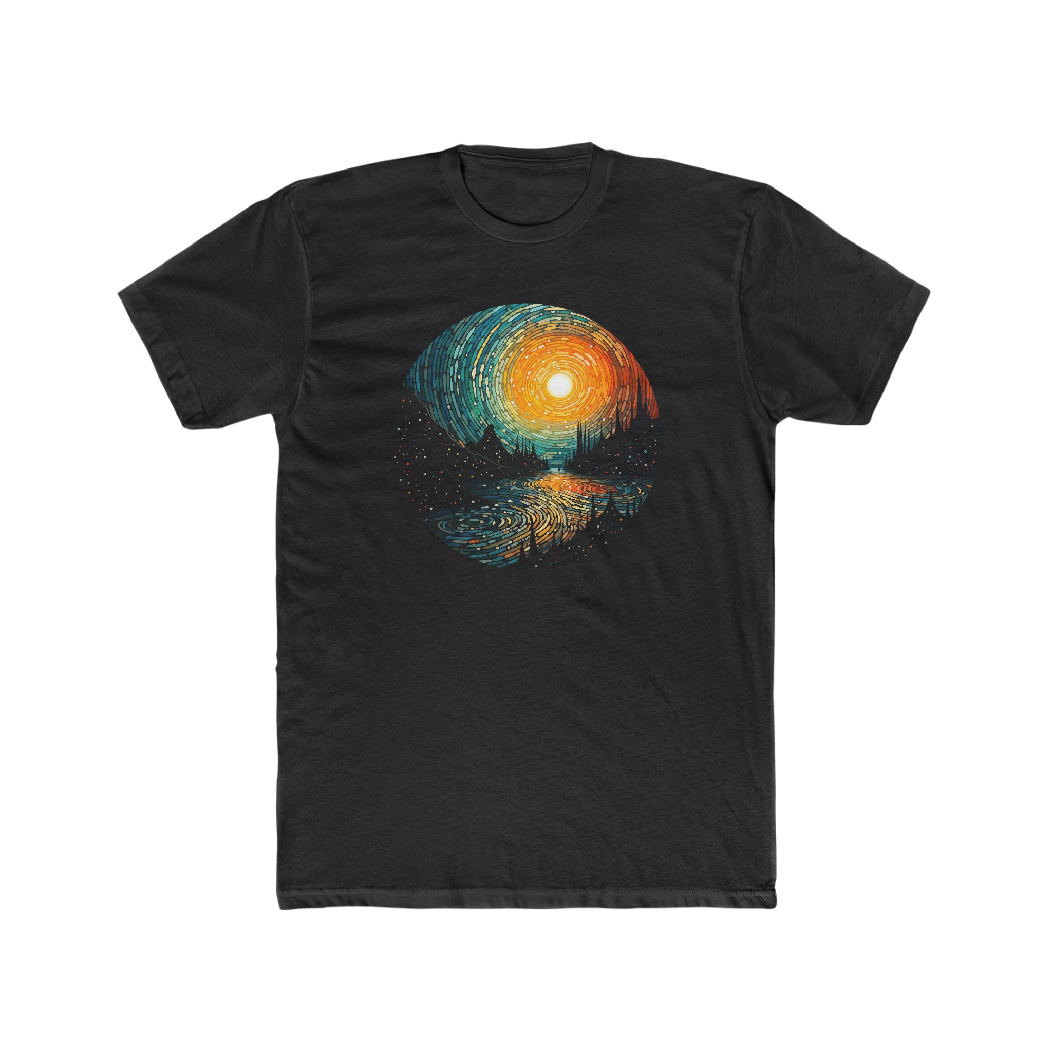 Men's Cotton Crew Tee - Pointillism Designs 03