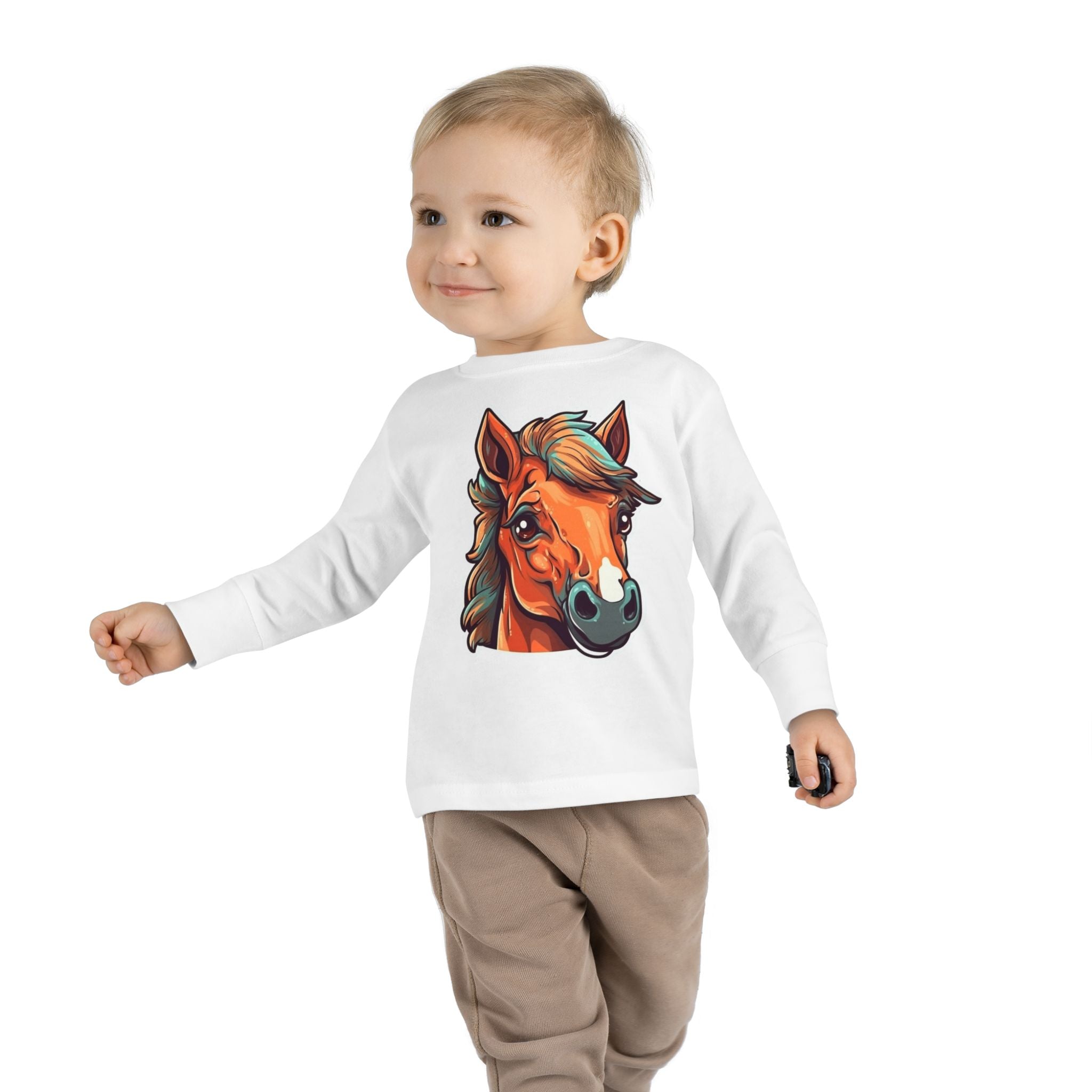 Toddler Long Sleeve Tee - Horse Foal