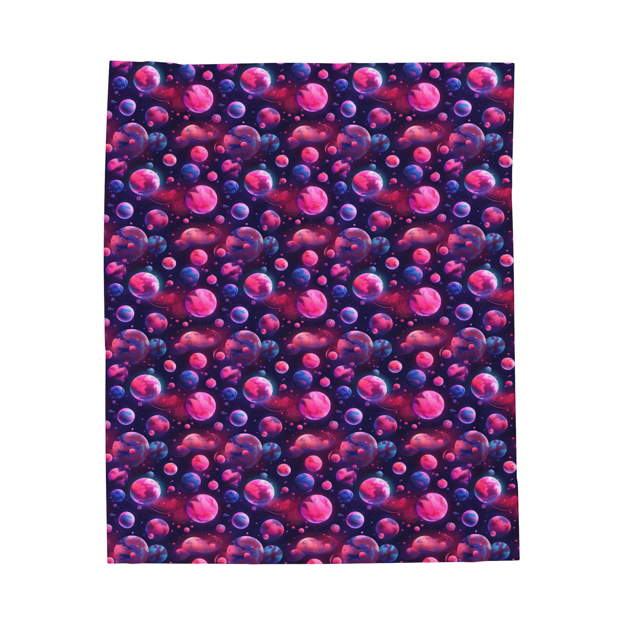 Velveteen Plush Blanket (AOP) - Fantasy Galaxies 09
